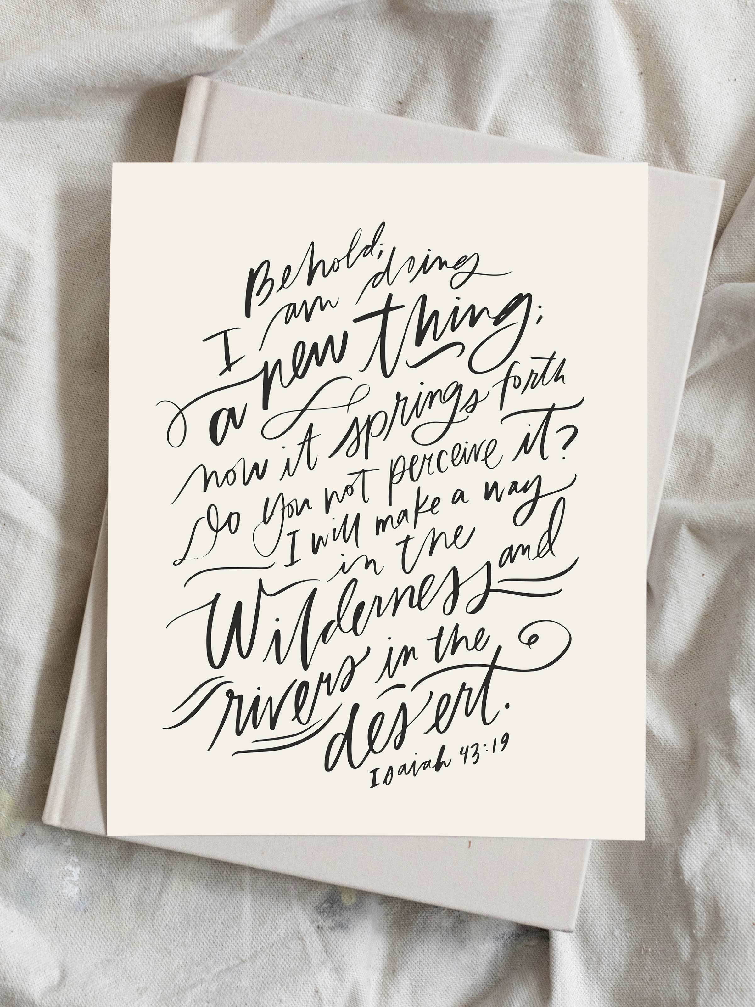 I Am Doing A New Thing (Isaiah 43:19) | Alabaster | Art Print