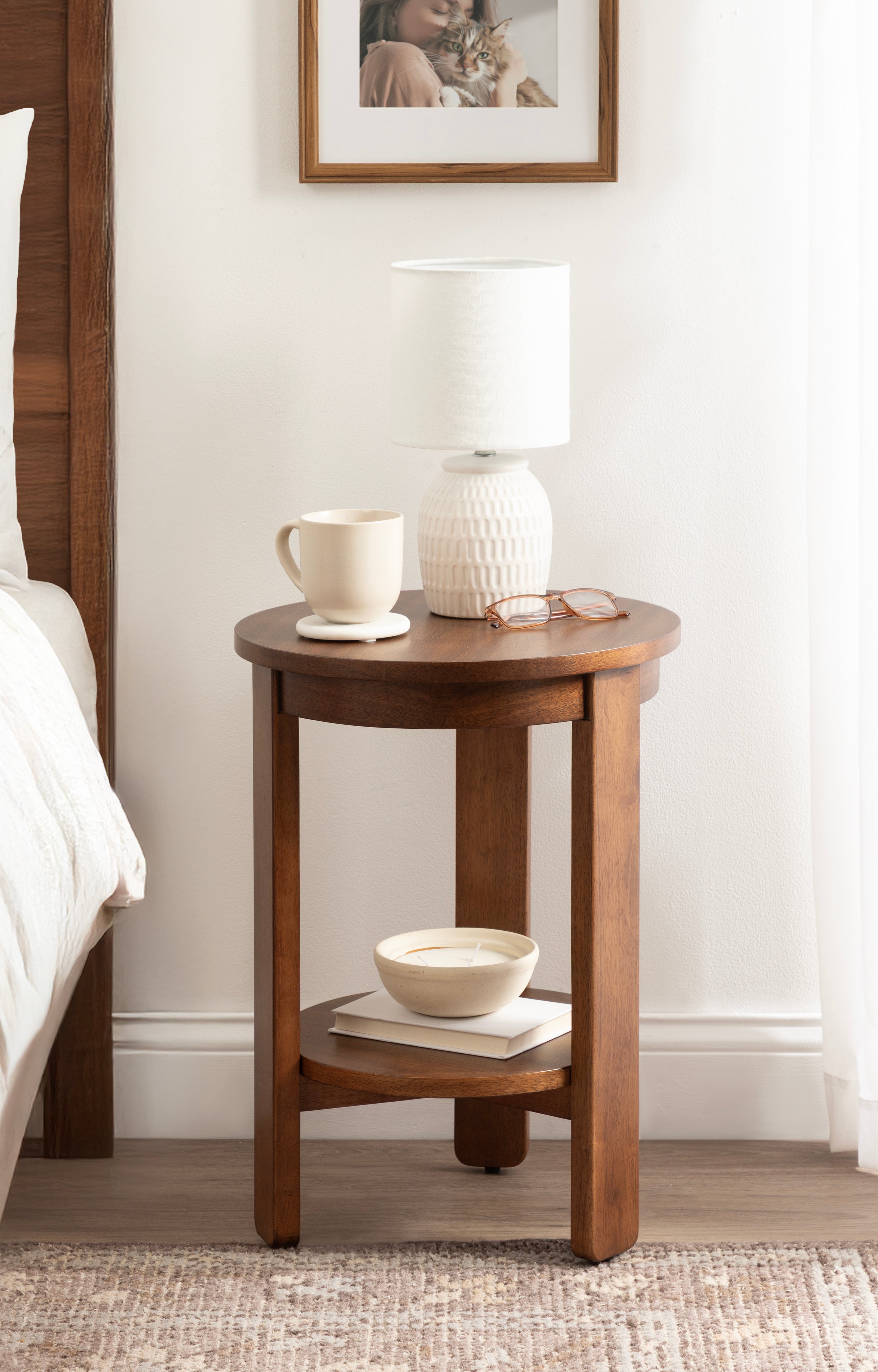 Foxford Round Wood Side Table
