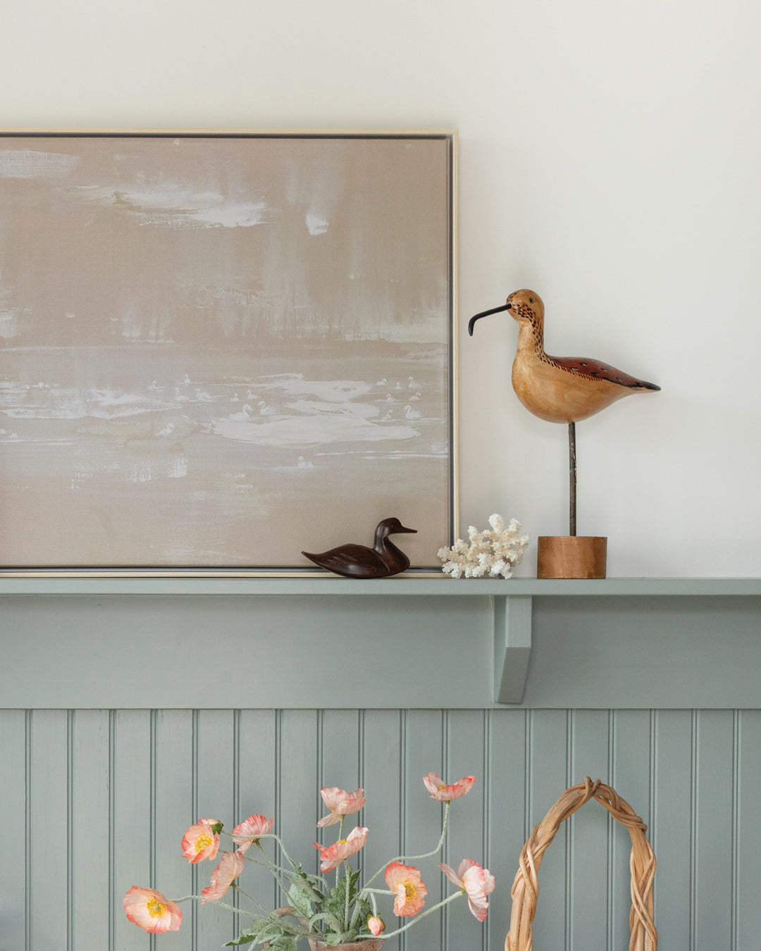 Wabi Sabi Swans Canvas Wall Art