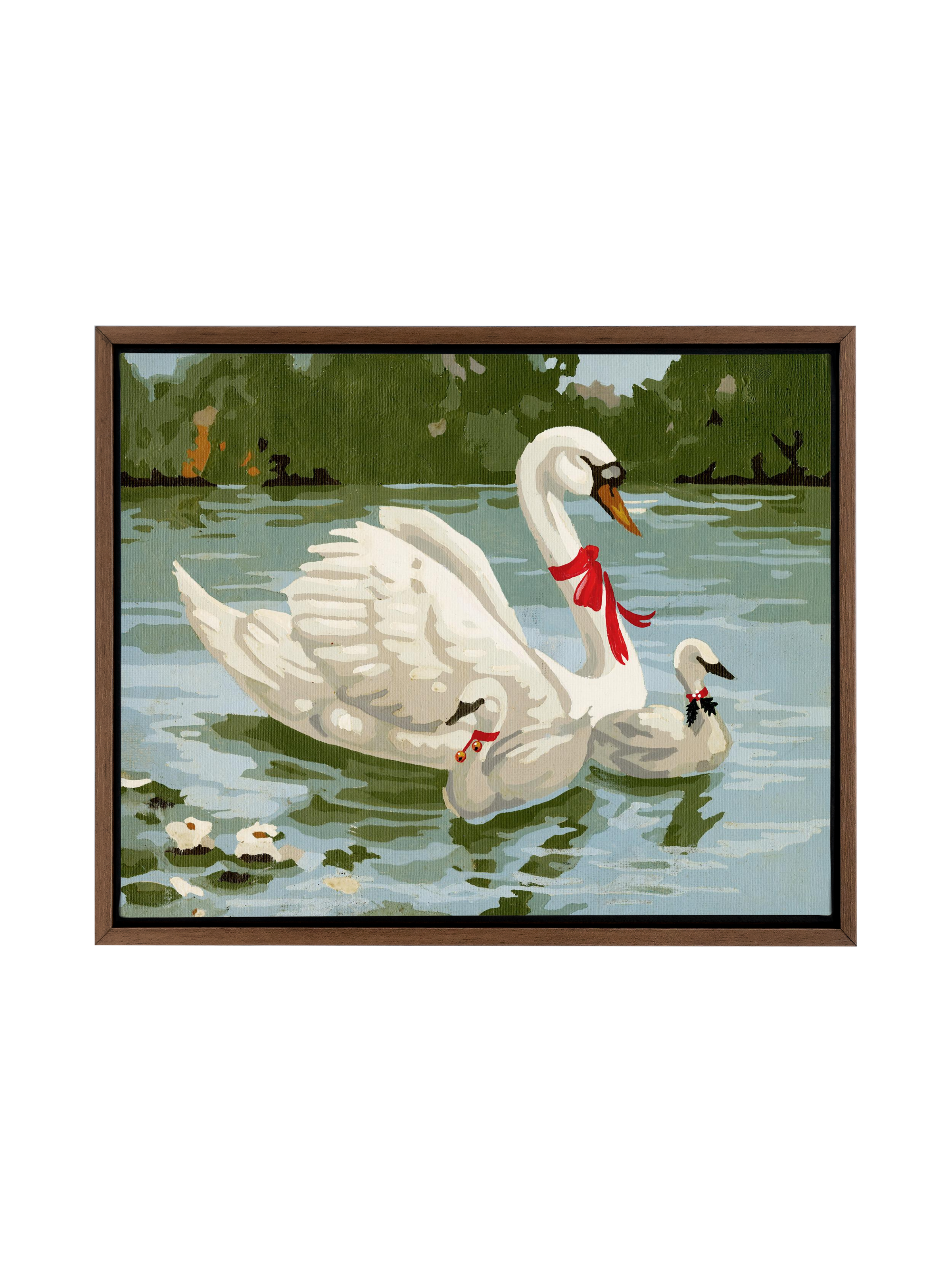 Swans A Swimming Paint By Number | Canvas