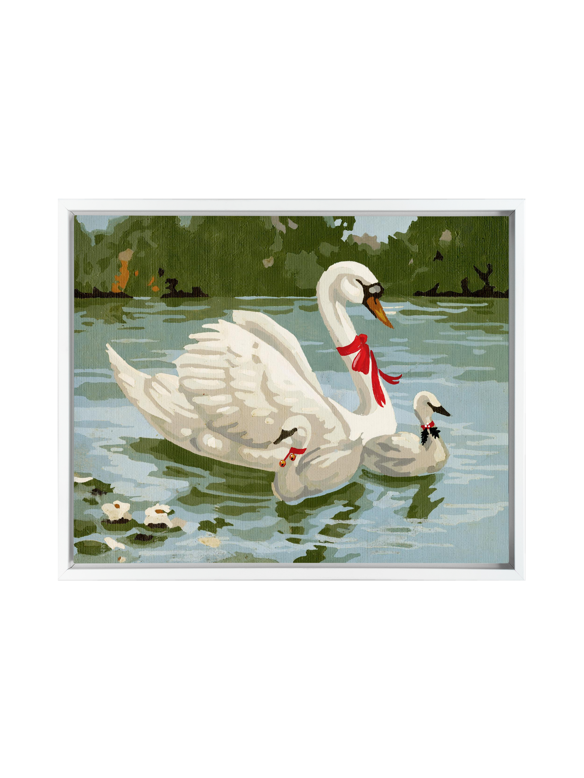 Swans A Swimming Paint By Number | Canvas