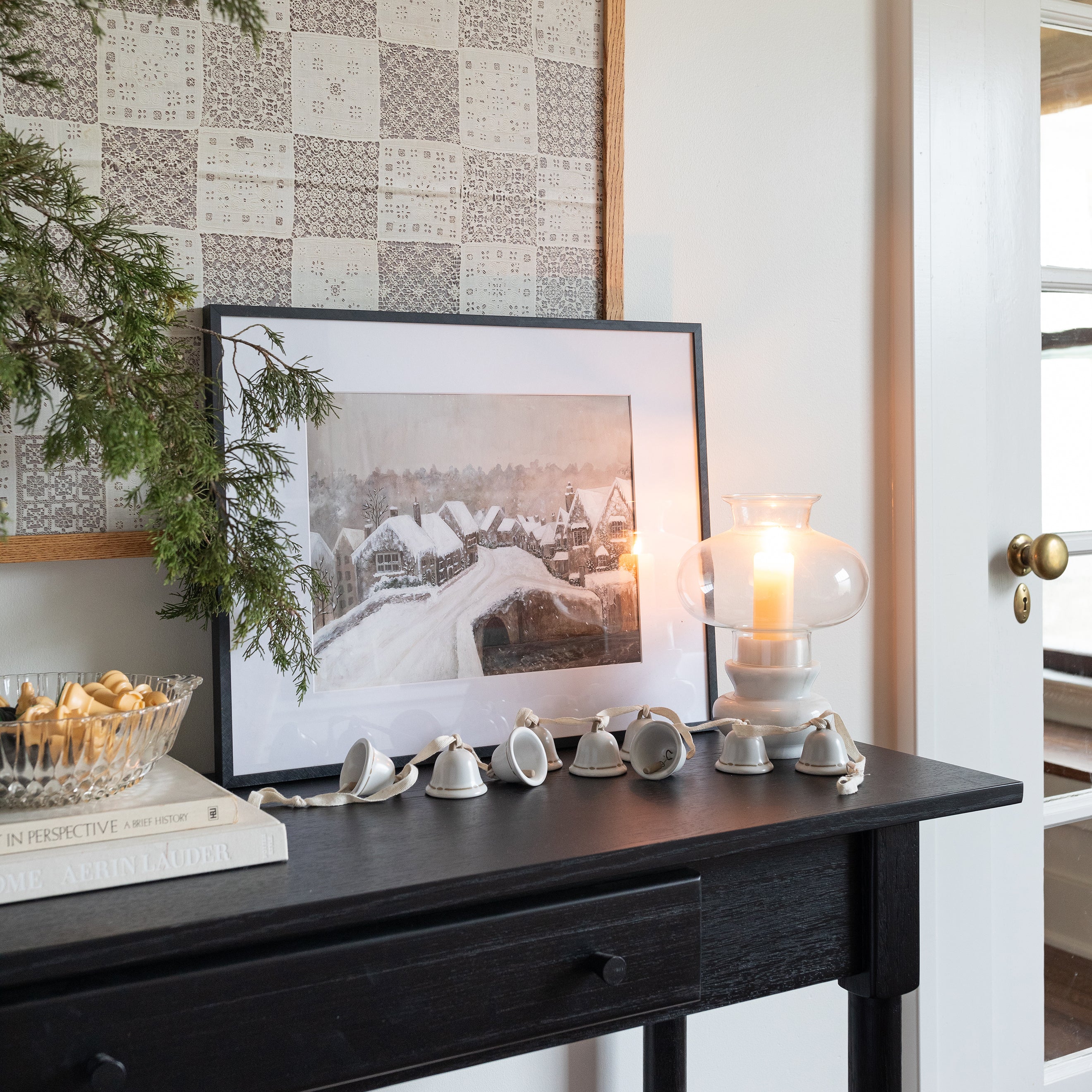 Snuggled Up Village Canvas Wall Art