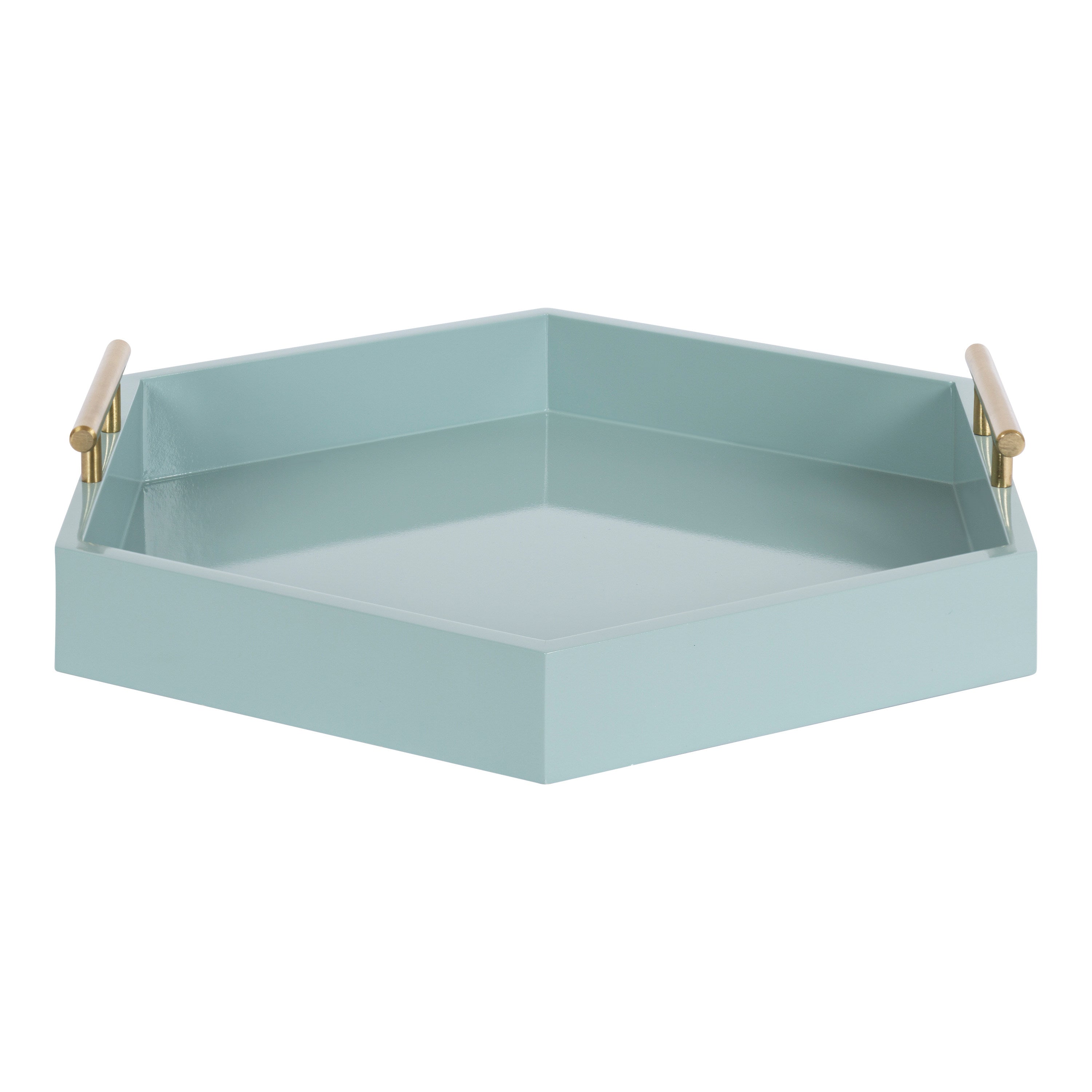 Lipton Hexagon Decorative Tray with Metal Handles