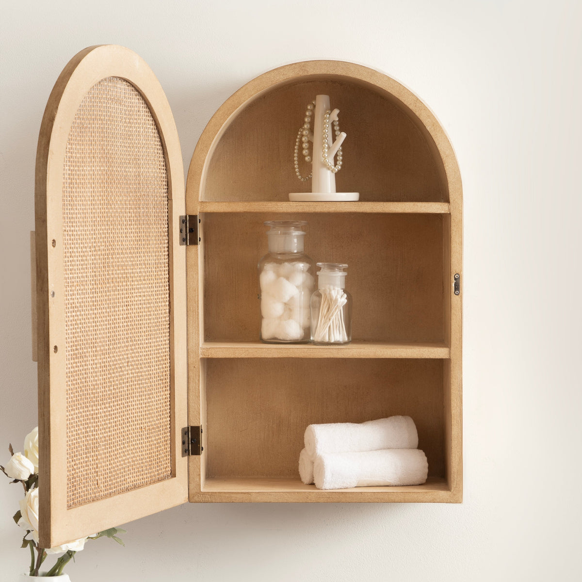 Ori Rattan Arch Wall Cabinet
