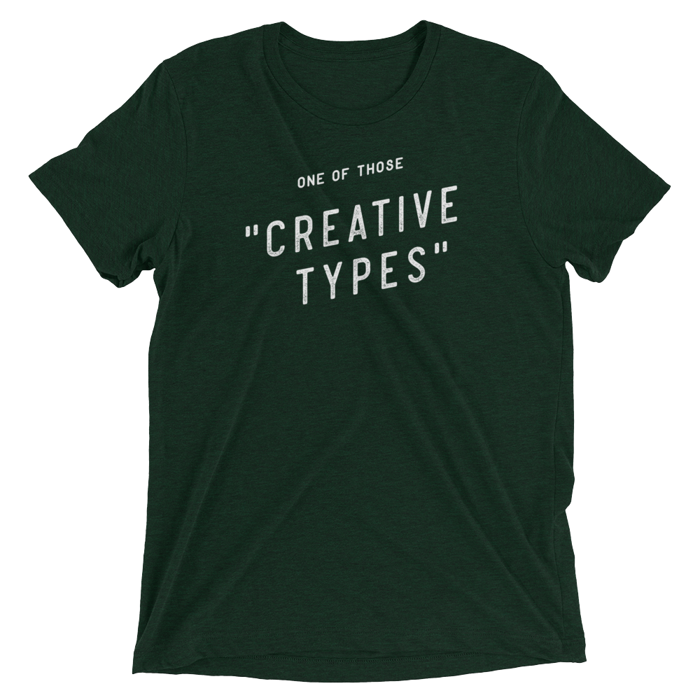 one of those creative types tee in emerald