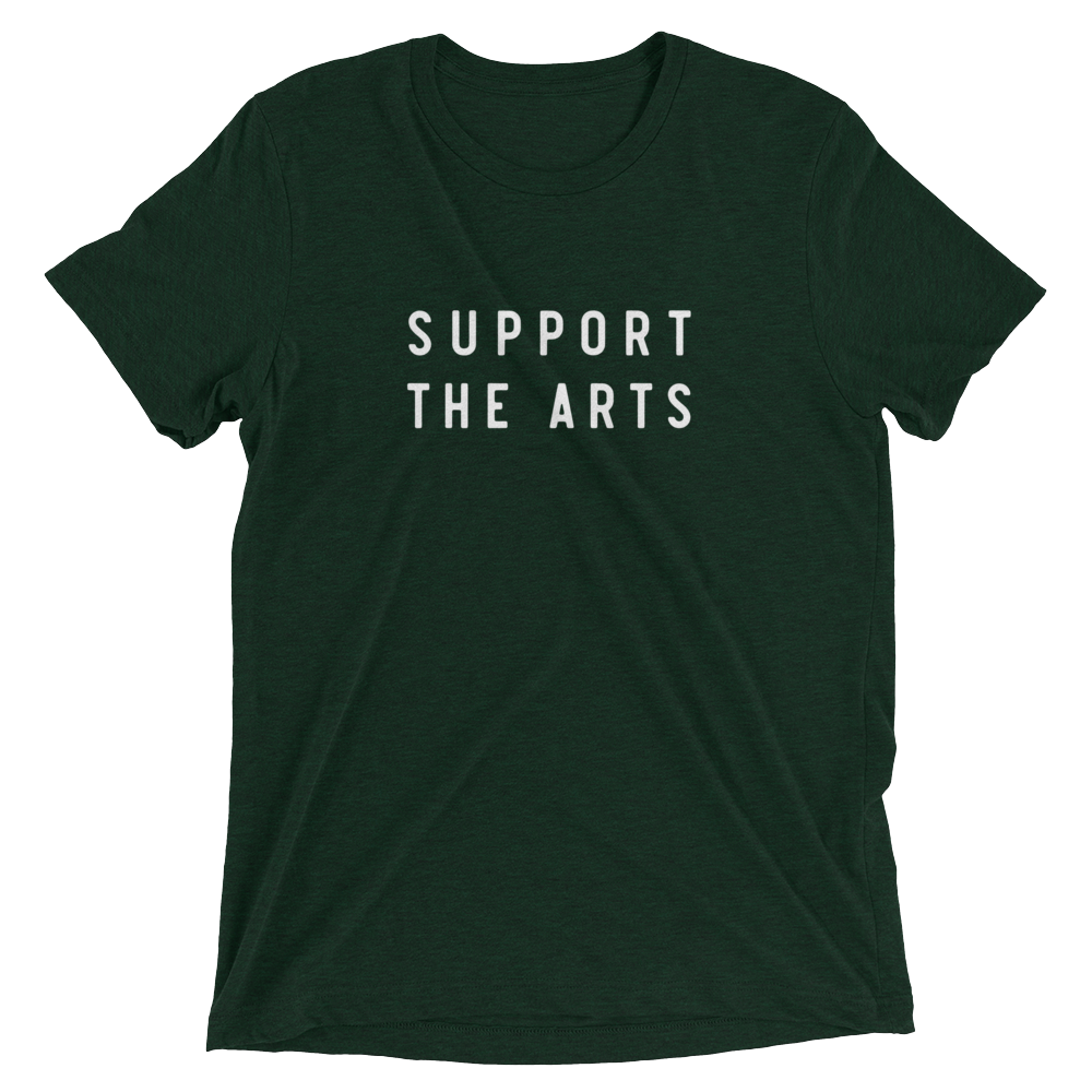 support the arts tee in emerald