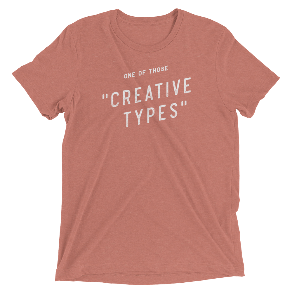one of those creative types tee in mauve