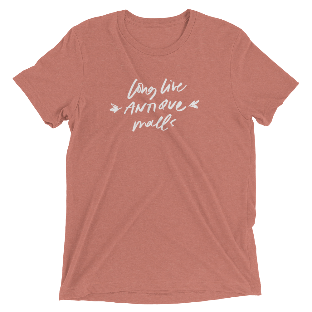 long live antique malls tee in mauve