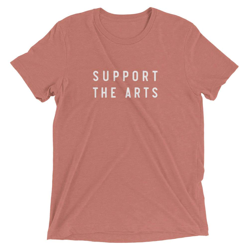 support the arts tee in mauve