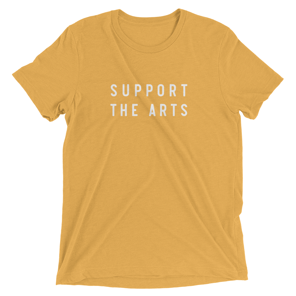 support the arts tee in mustard