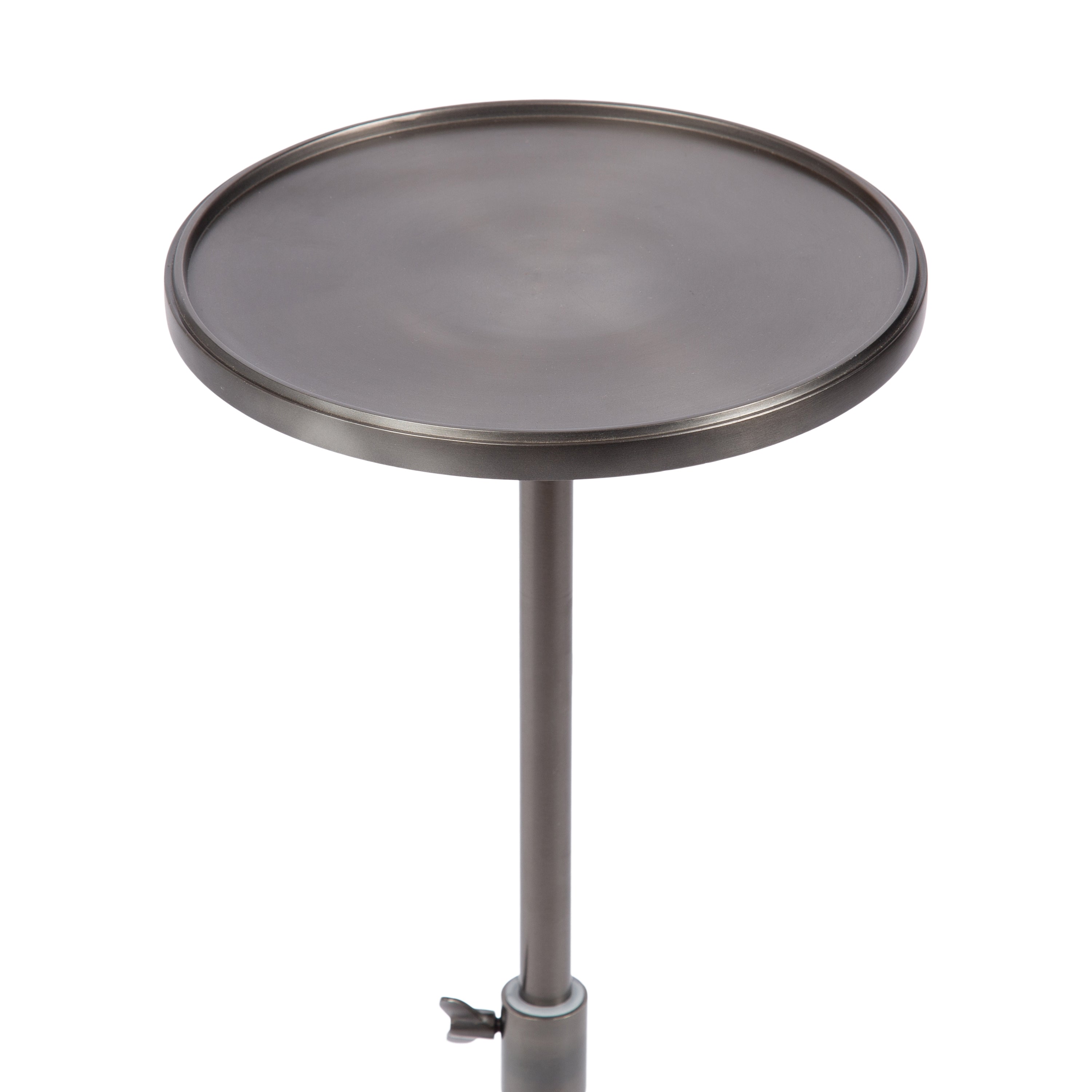 Engles Adjustable Polished Metal Table and Plant Stand