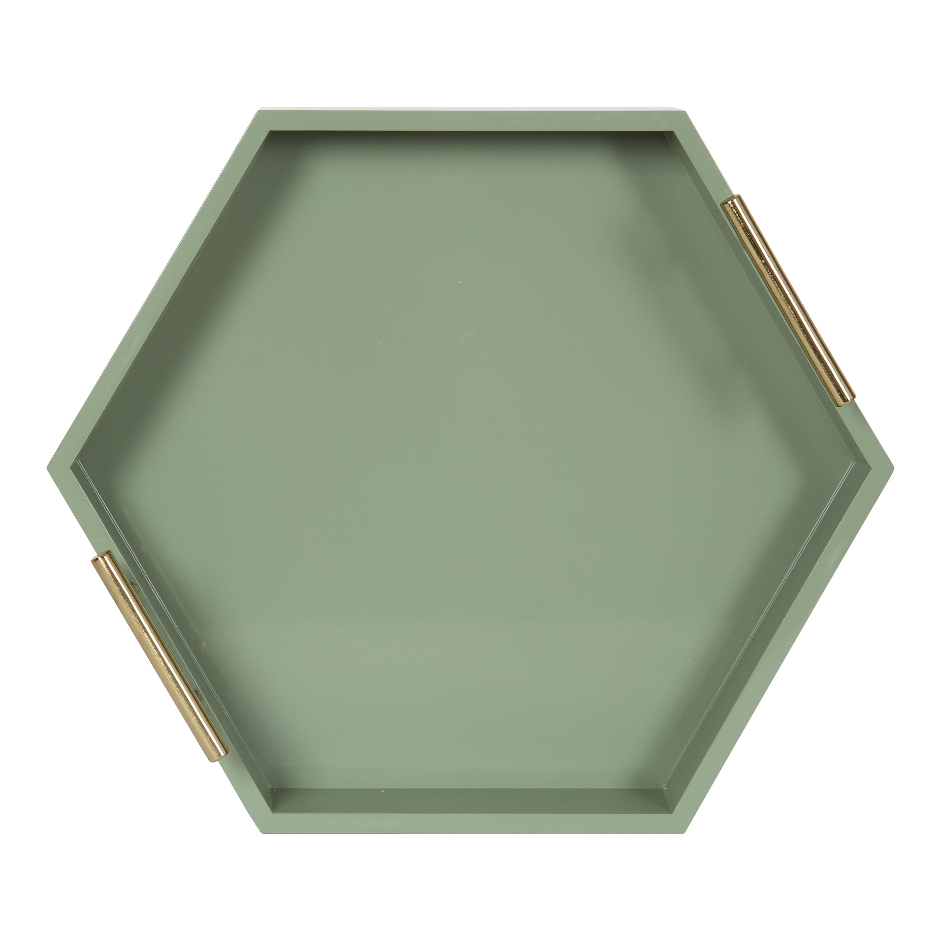 Lipton Hexagon Decorative Tray with Metal Handles