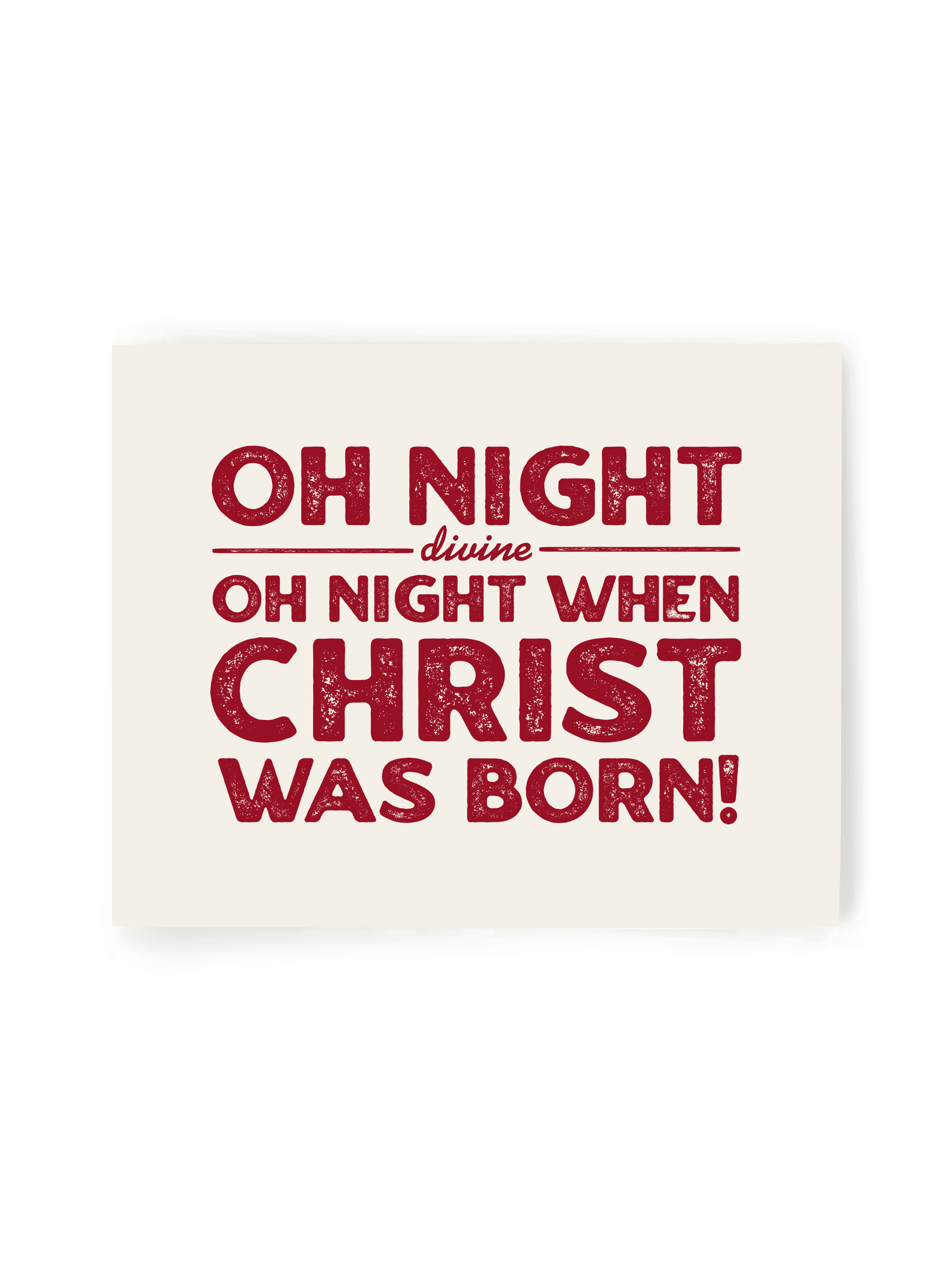 O Night When Christ was Born | Holiday Red | Art Print