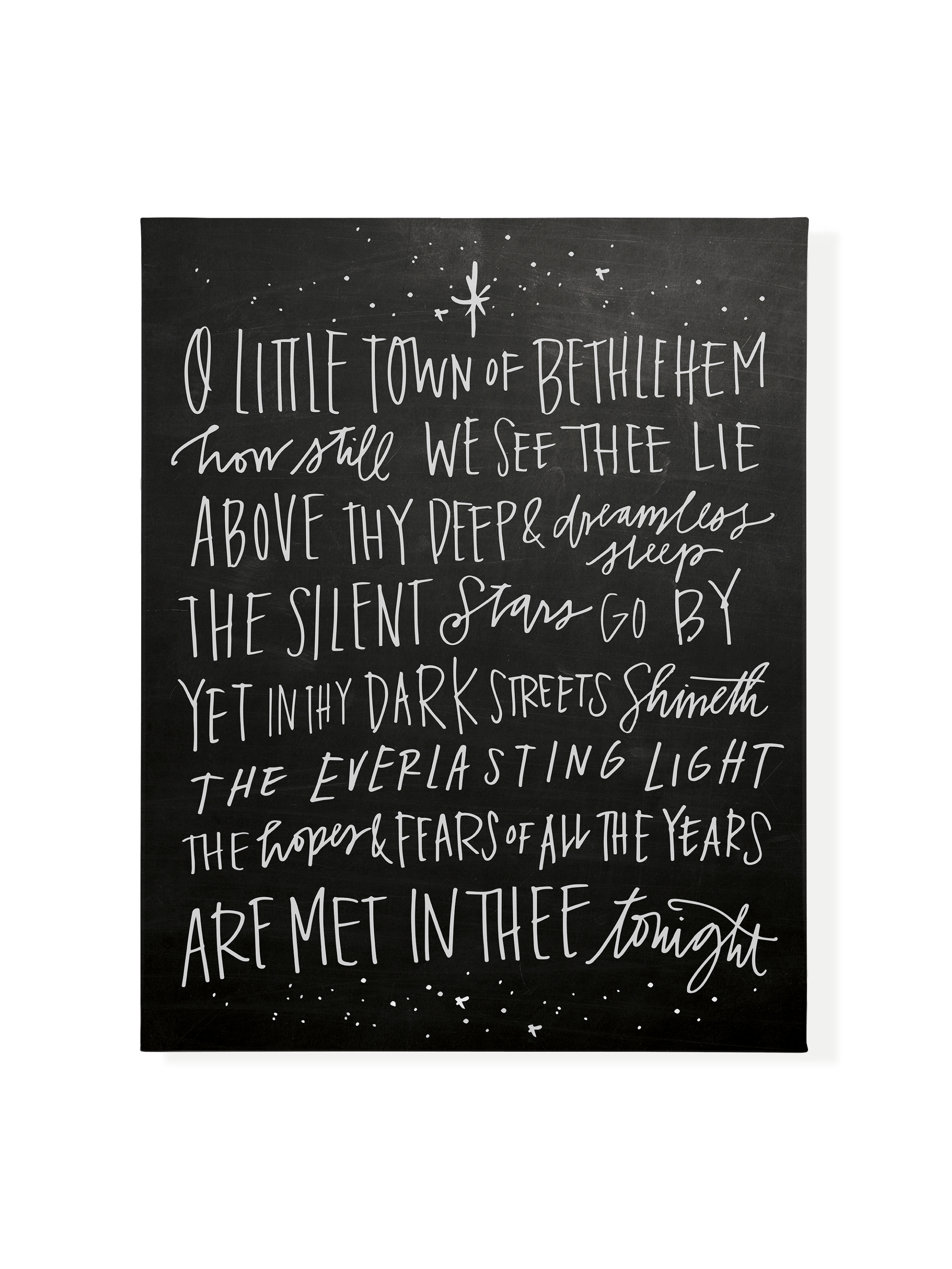 O Little Town of Bethlehem | Blackboard | Canvas
