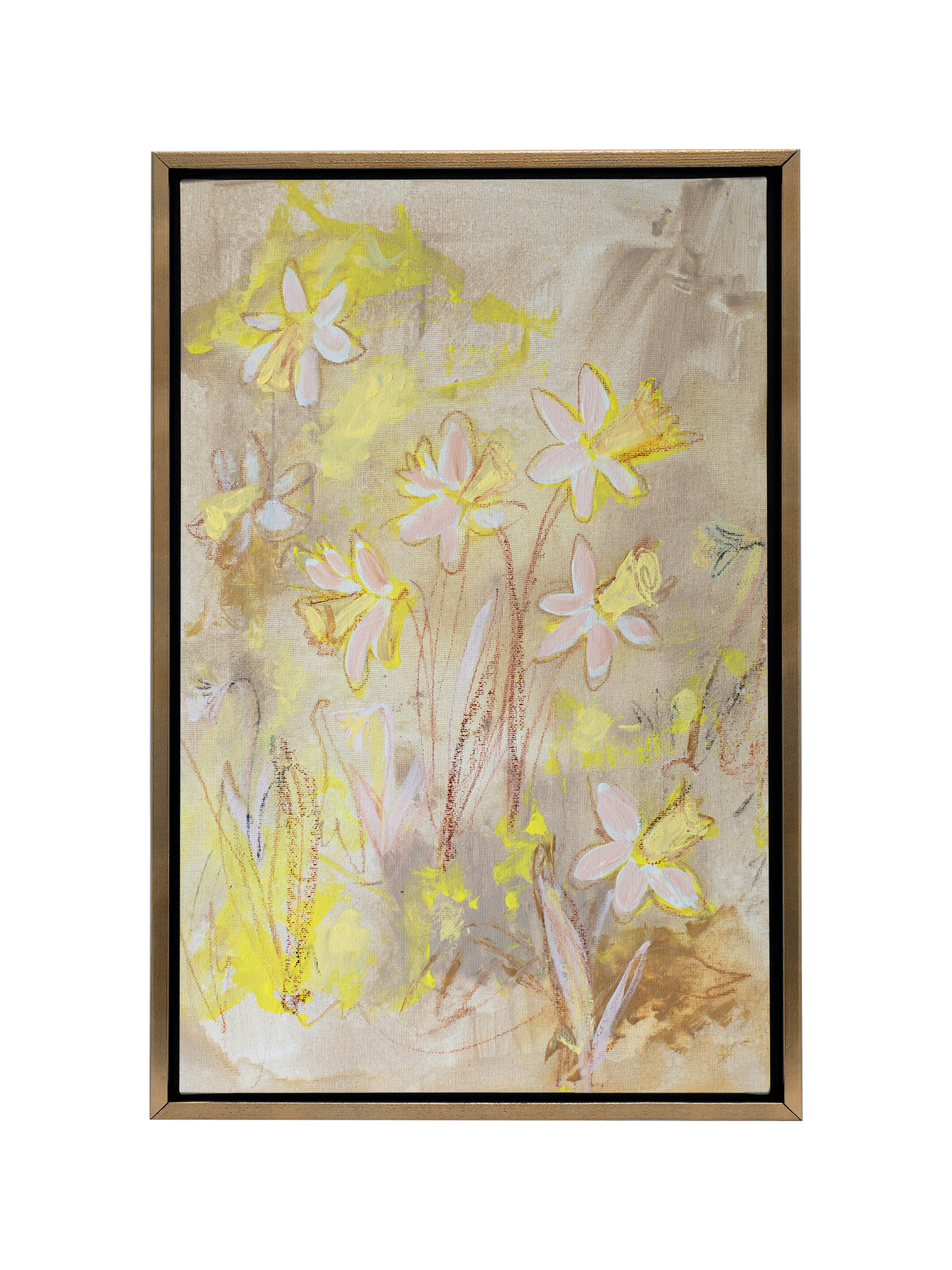 Daffodils on Straw | Canvas
