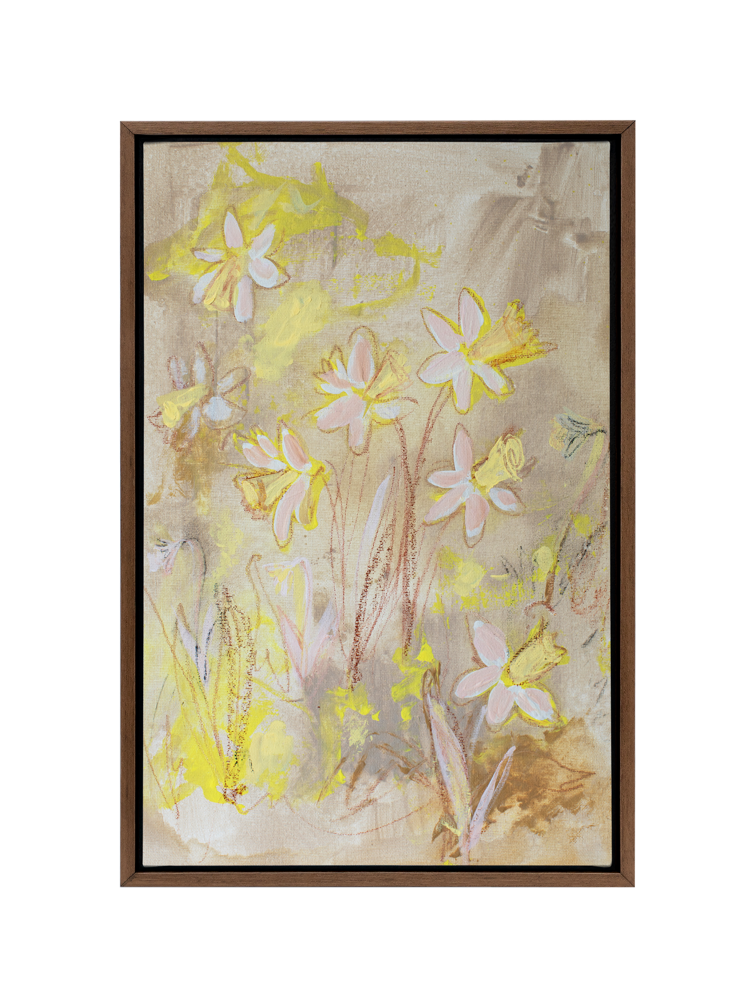 Daffodils on Straw | Canvas