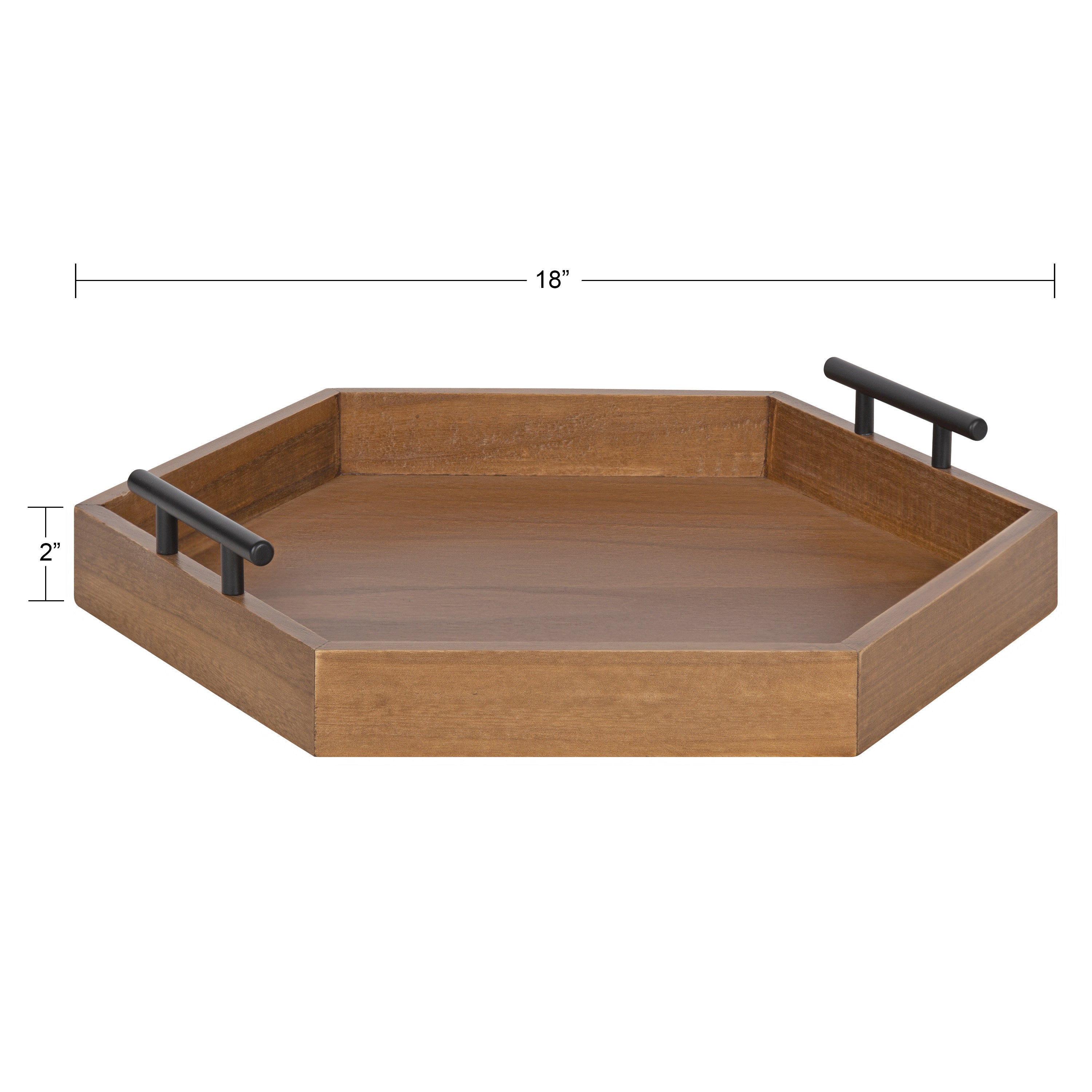 Lipton Hexagon Decorative Tray with Metal Handles