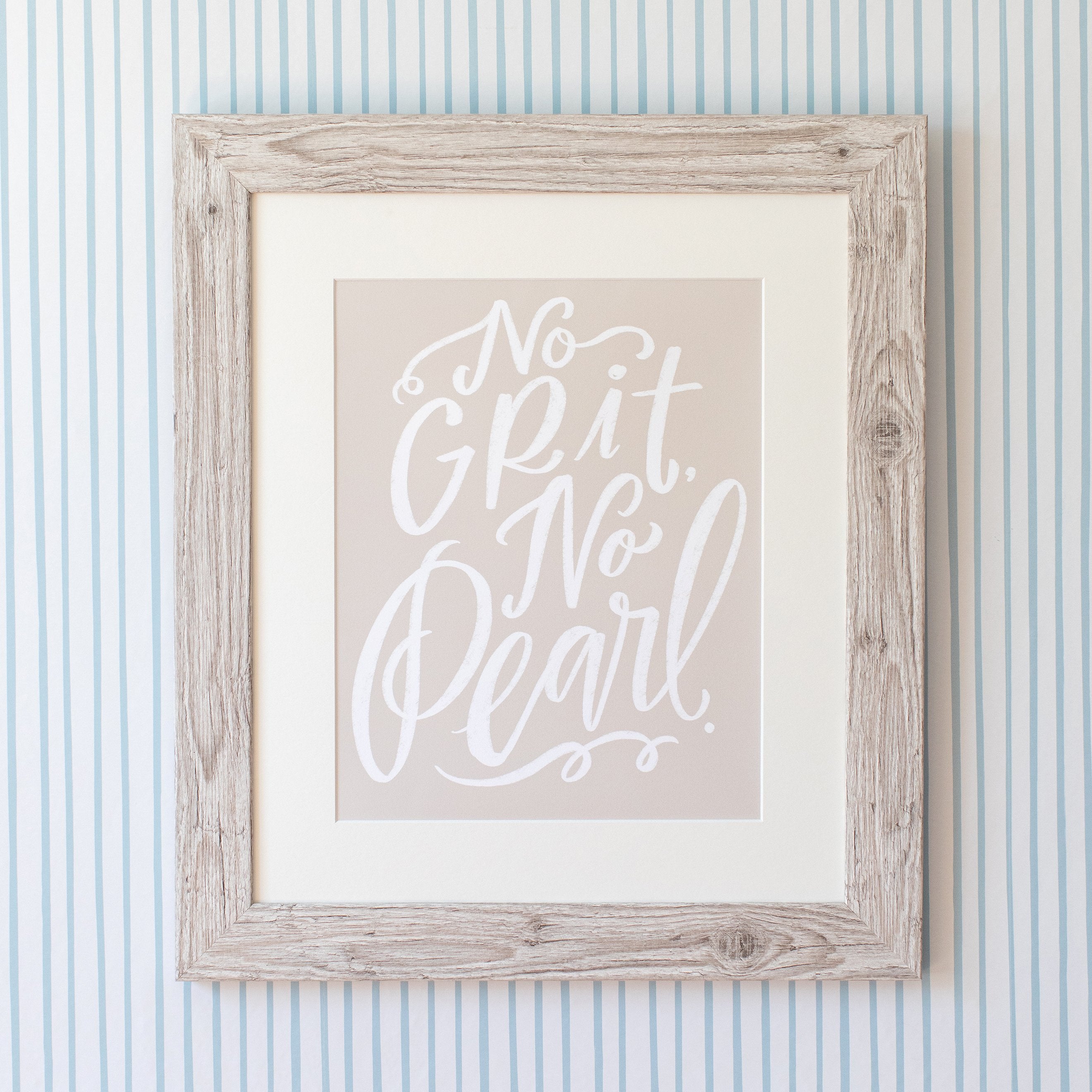 No Grit, No Pearl | Chambray | Canvas