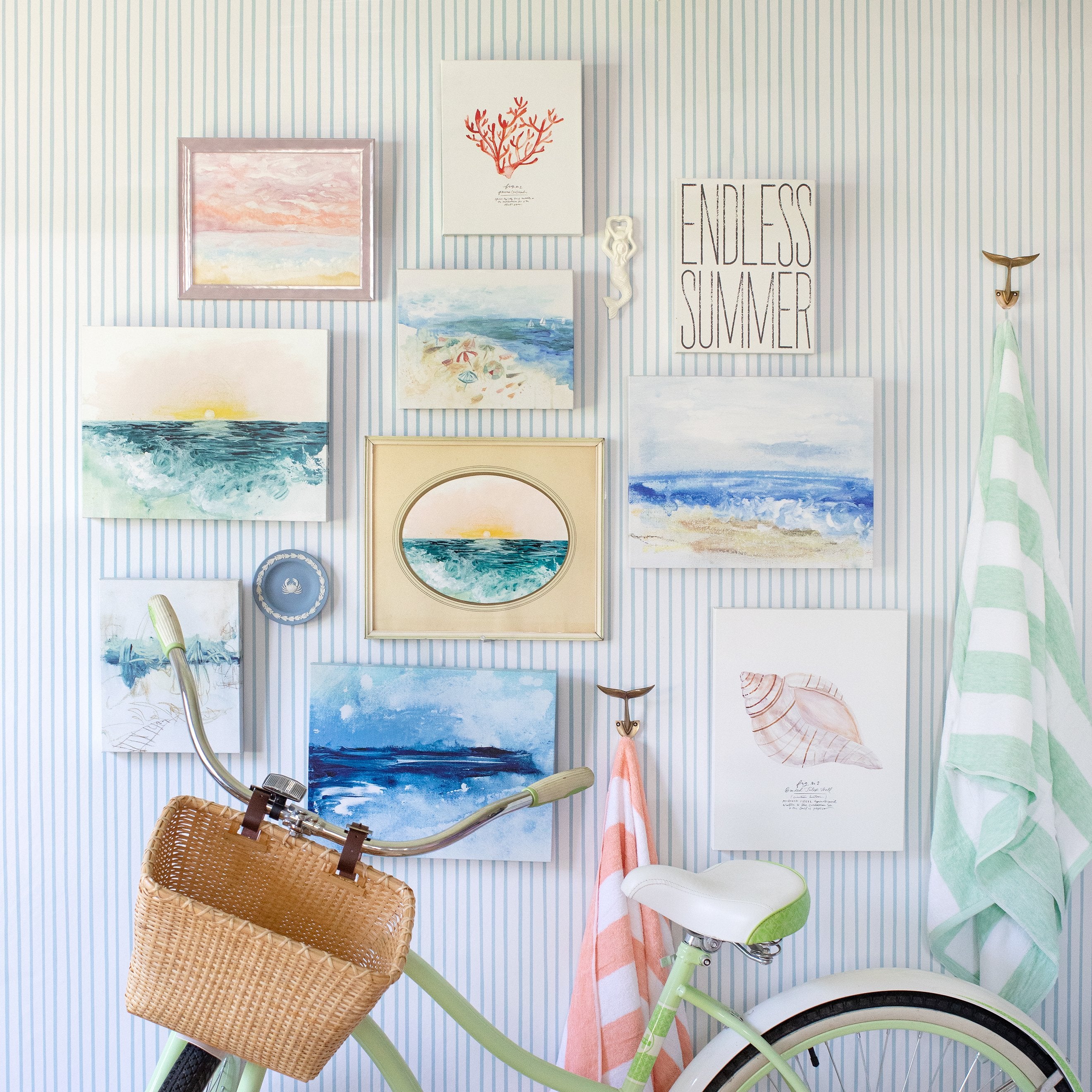 Cerulean Water Mini ✧・゚ Textured Canvas Wall Art