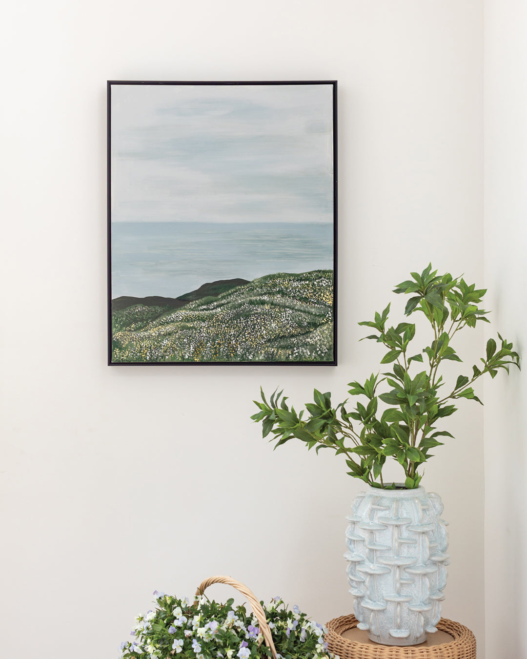 Waterside Wildflowers Canvas Wall Art