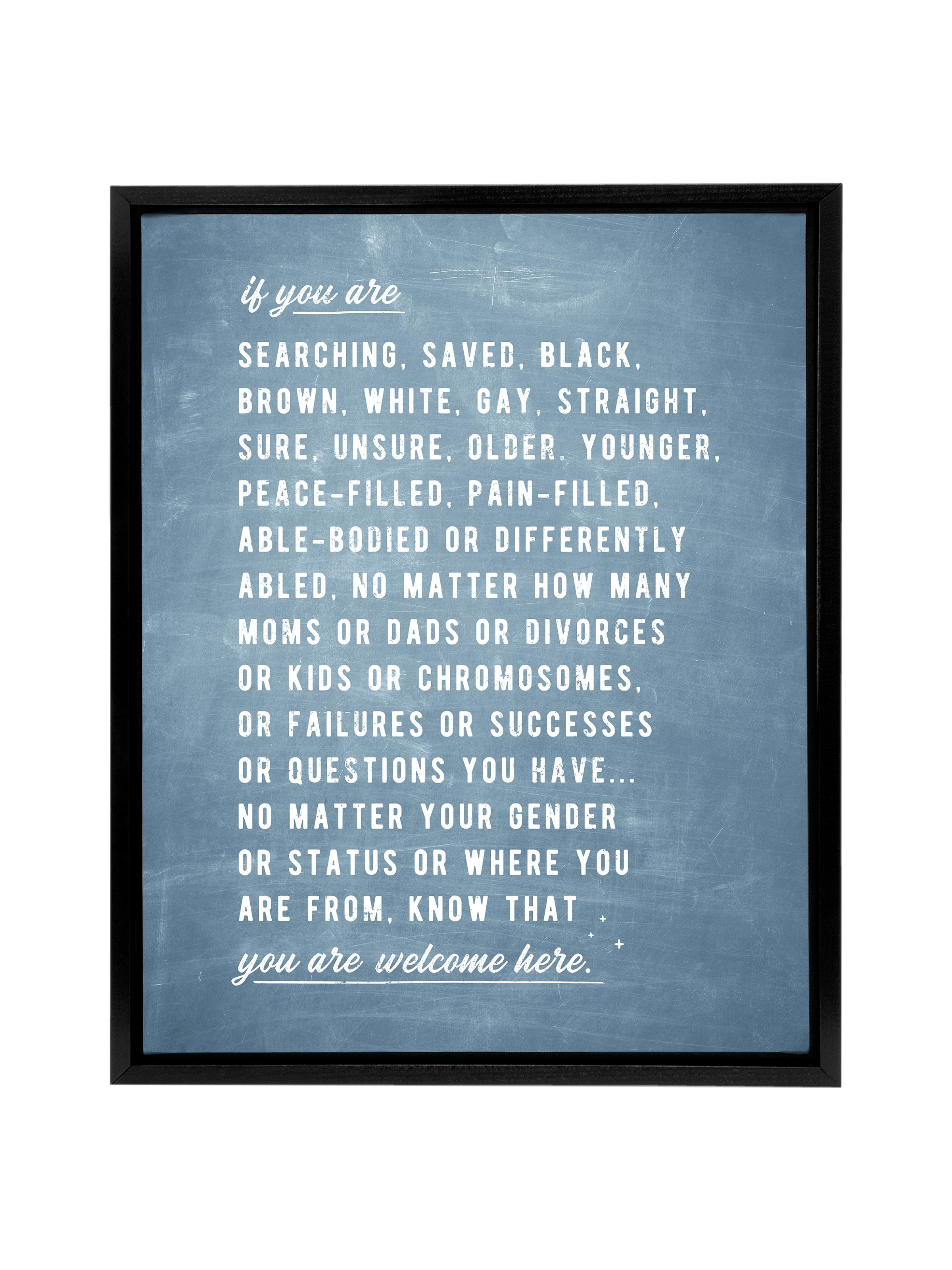 Welcome Here Manifesto in Type | Chambray | Canvas