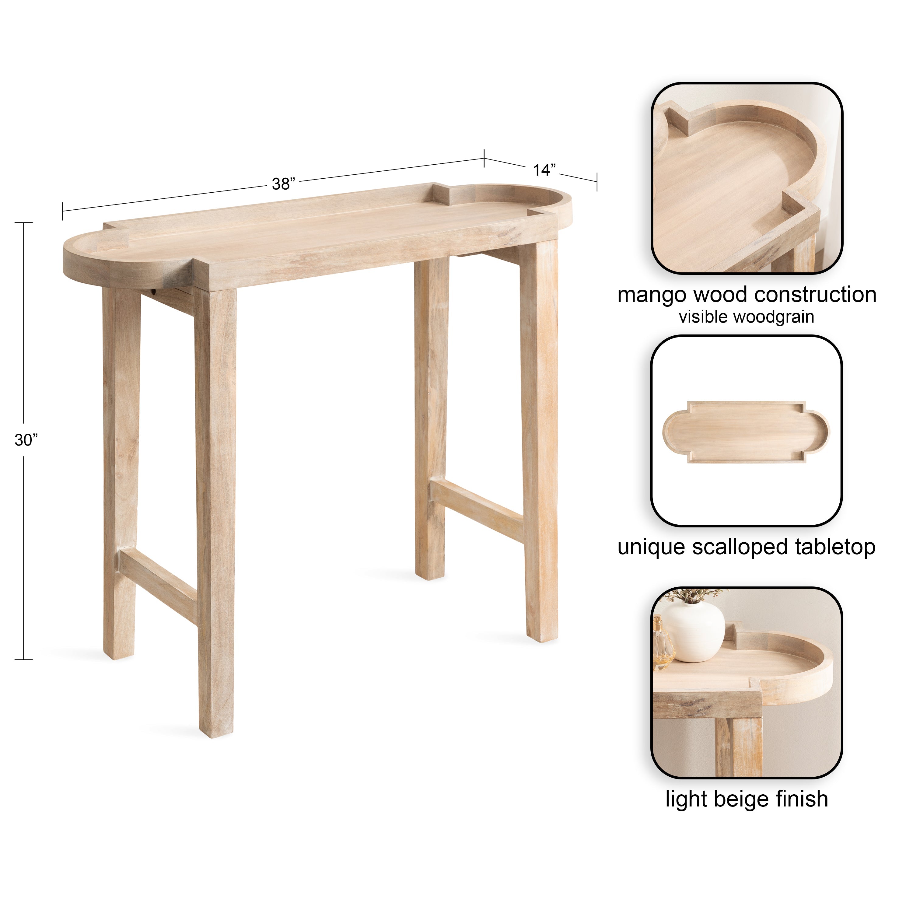 Jovie Wood Console Table