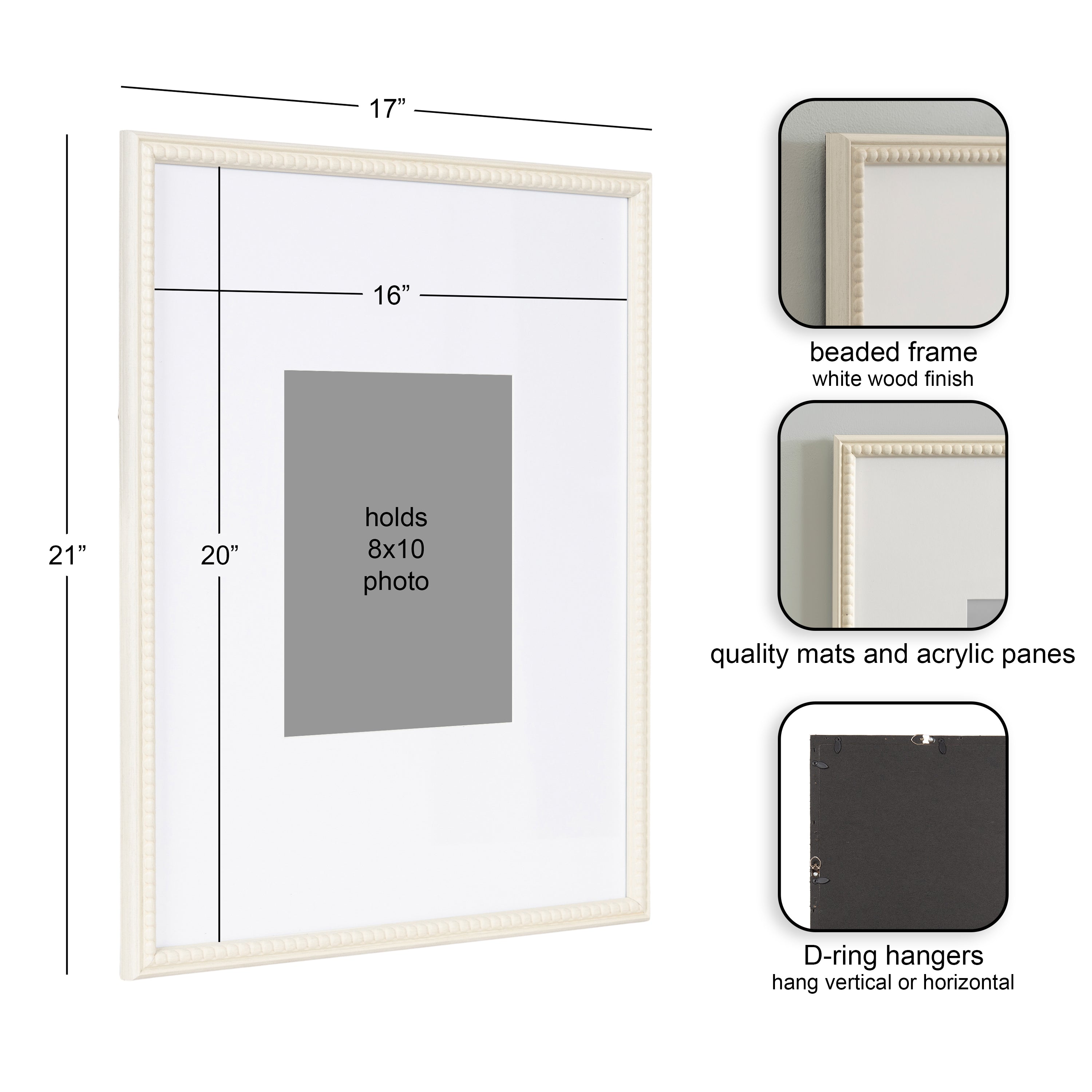 Adlynn Beaded Photo Frame Set