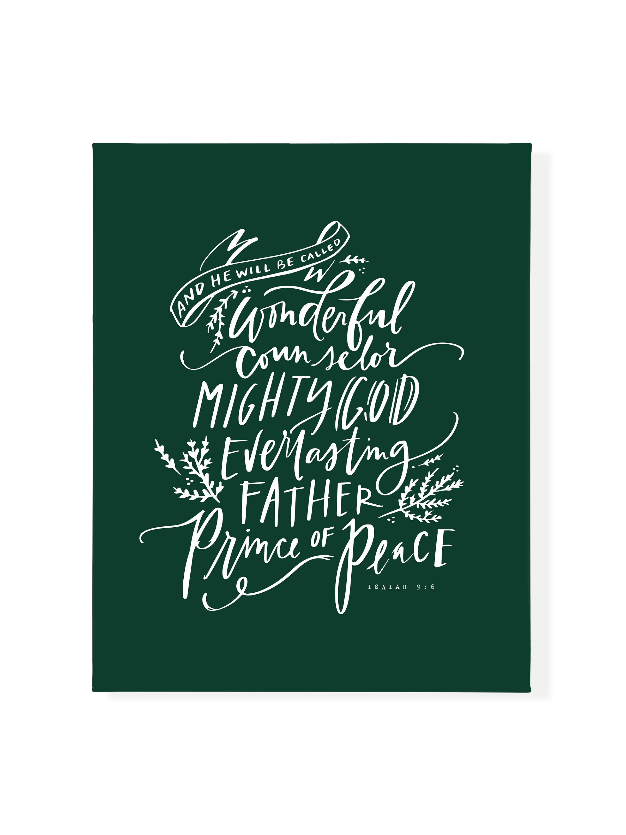 Wonderful Counselor | Evergreen | Canvas