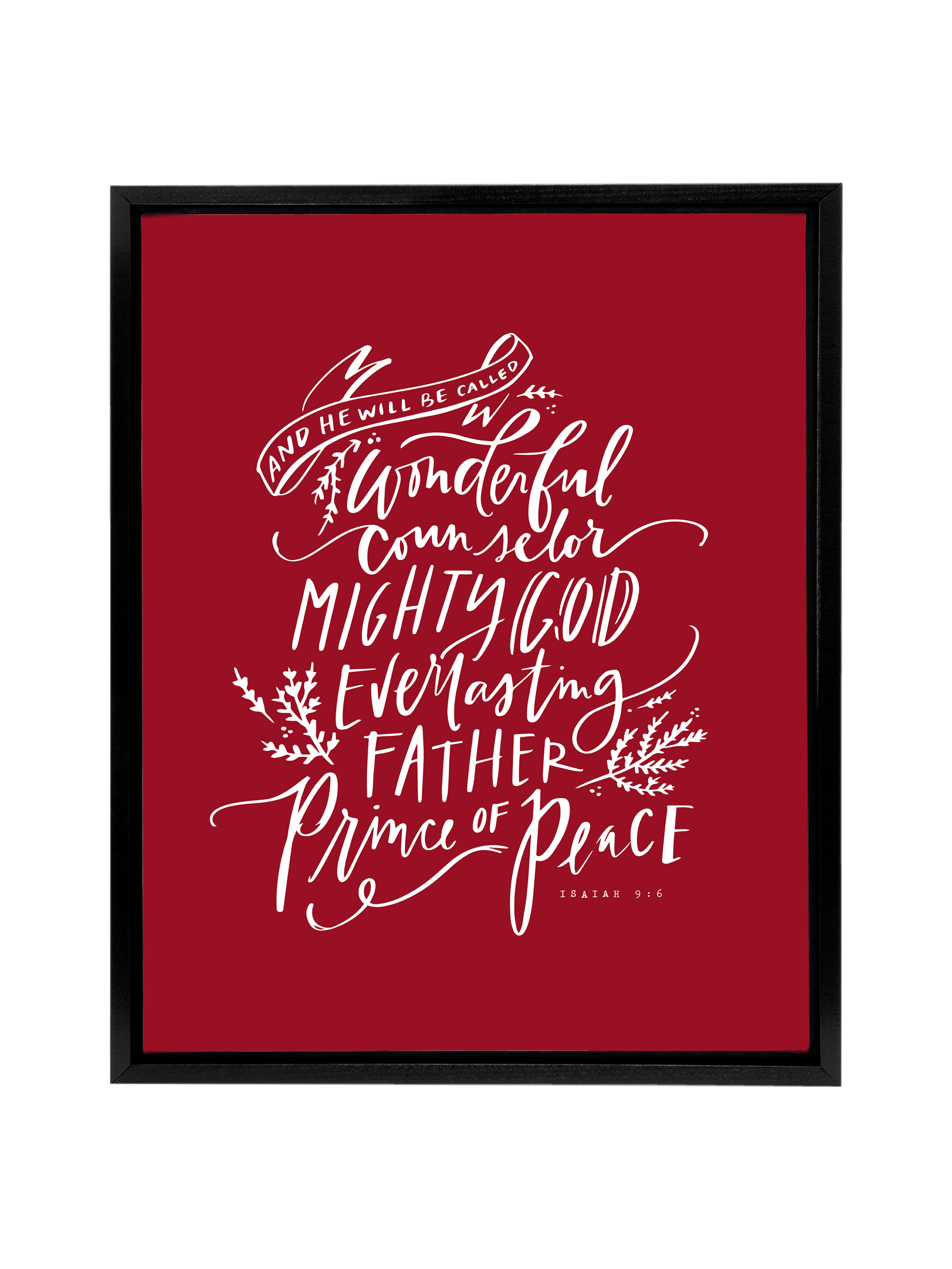 Wonderful Counselor | Holiday Red | Canvas