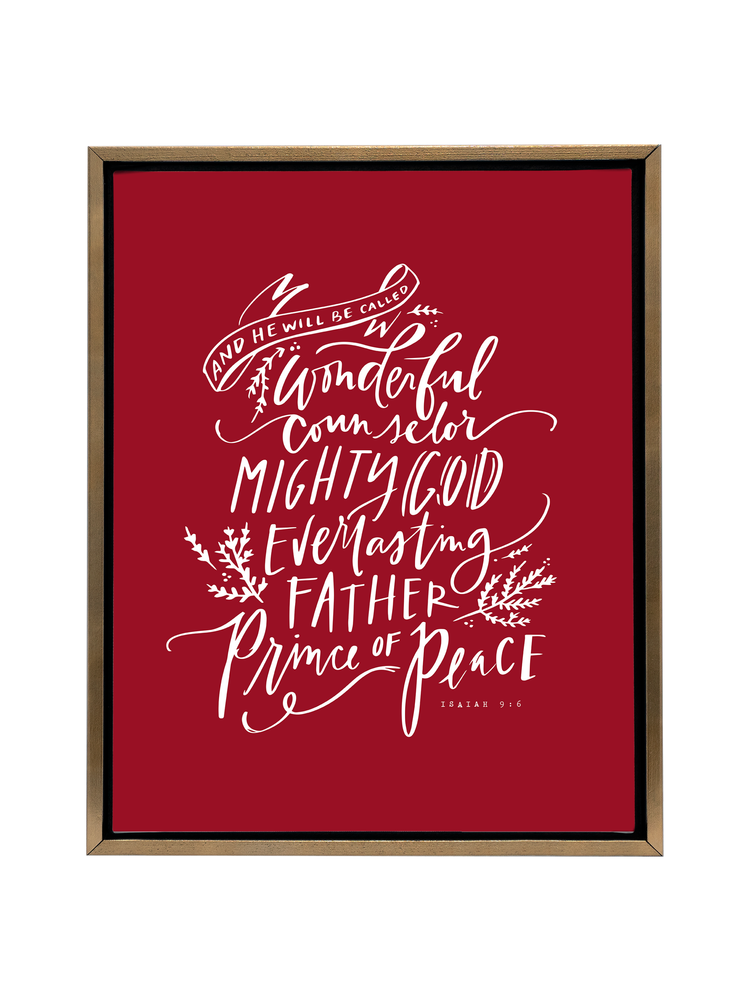 Wonderful Counselor | Holiday Red | Canvas