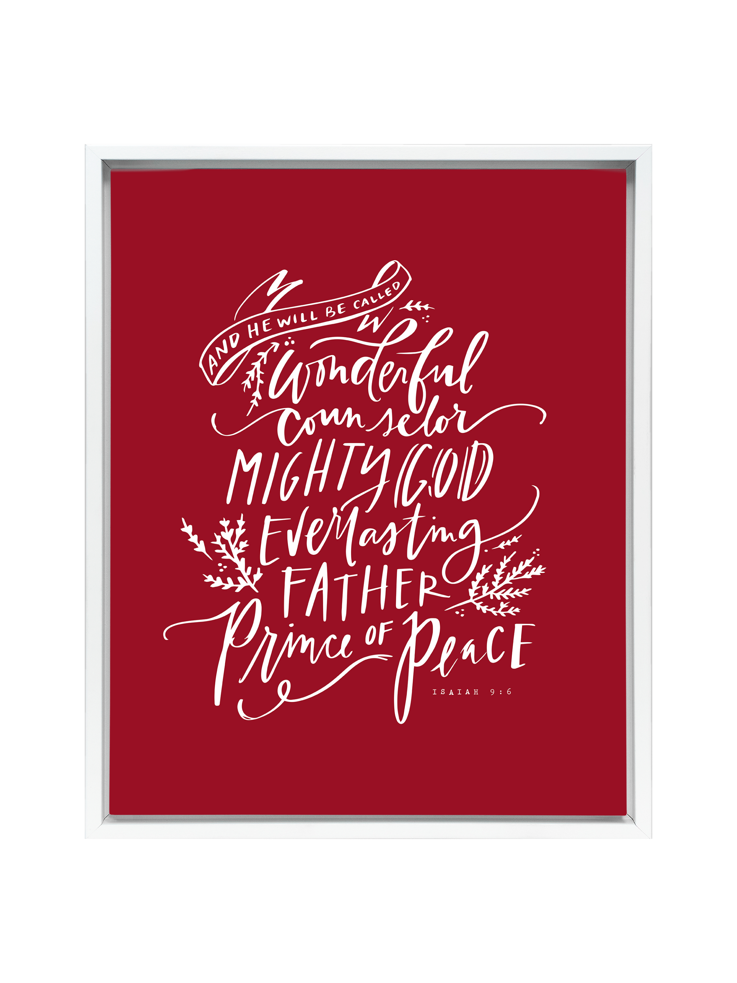 Wonderful Counselor | Holiday Red | Canvas