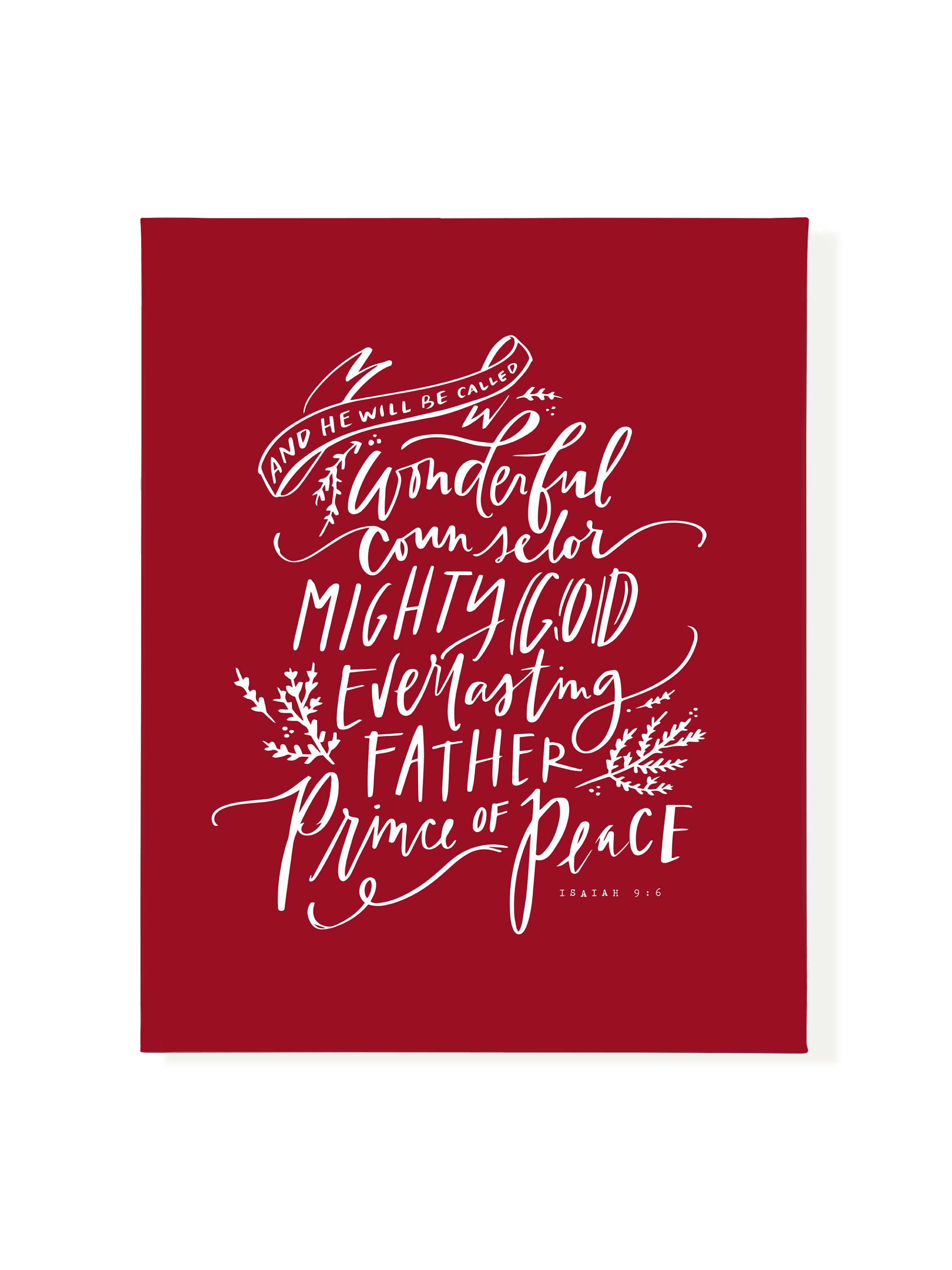 Wonderful Counselor | Holiday Red | Canvas