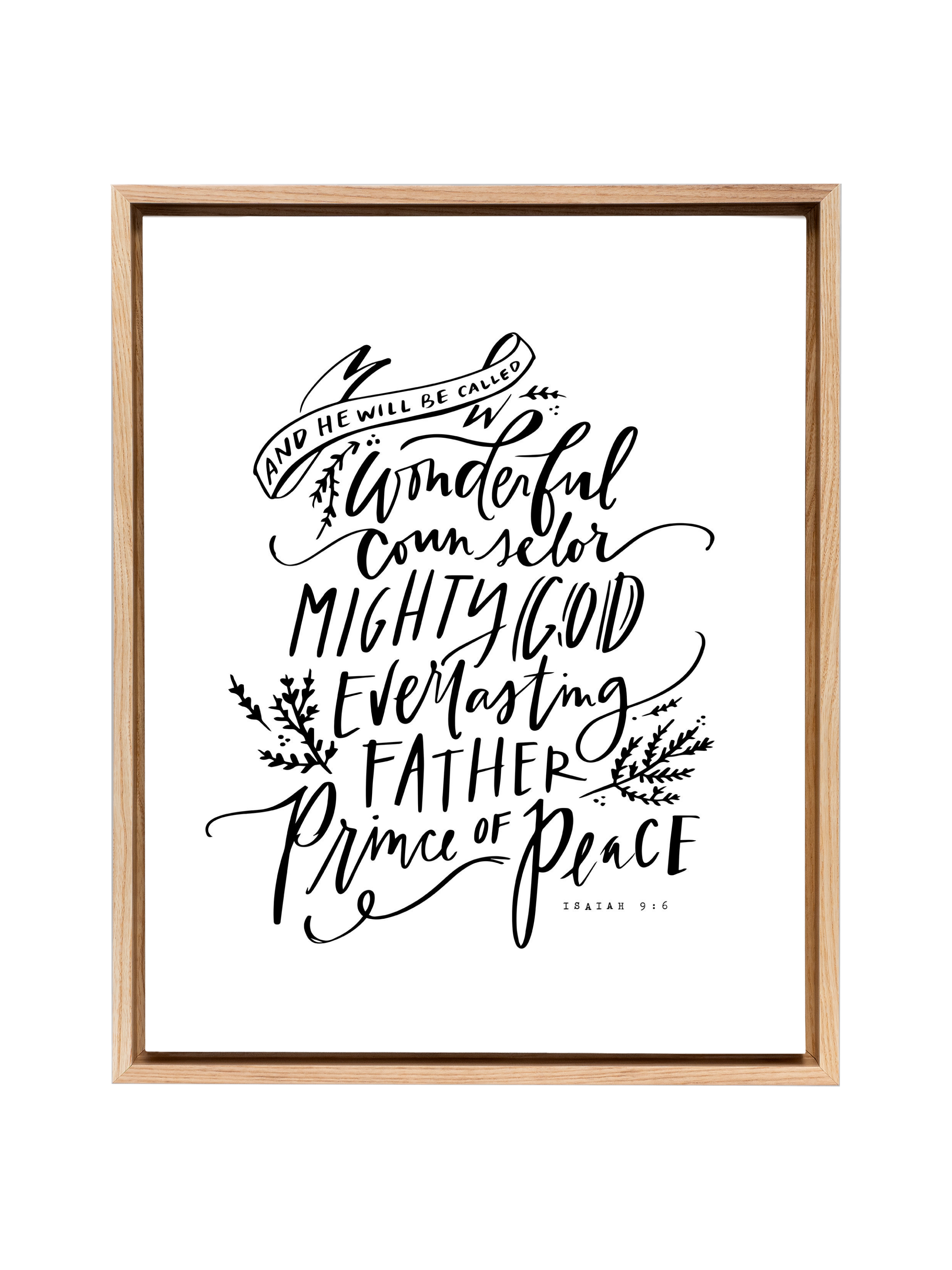 Wonderful Counselor | Pure White | Canvas