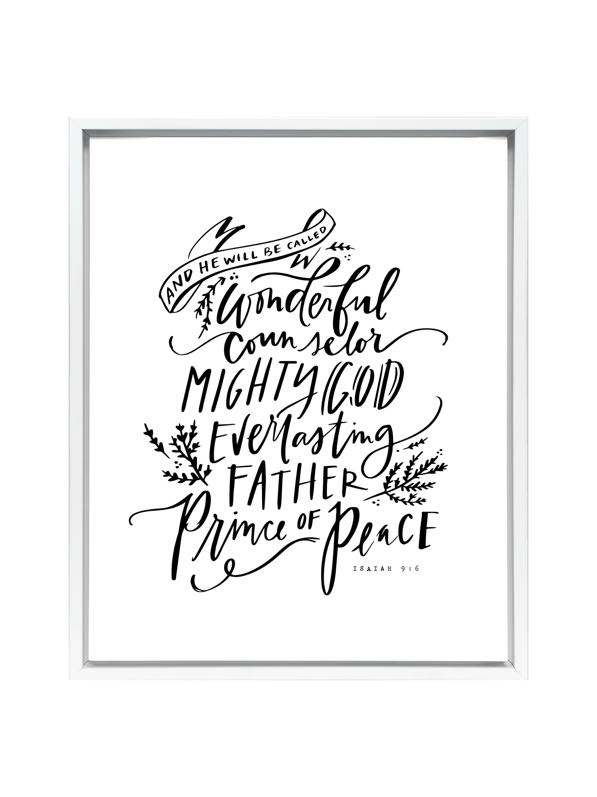 Wonderful Counselor | Pure White | Canvas