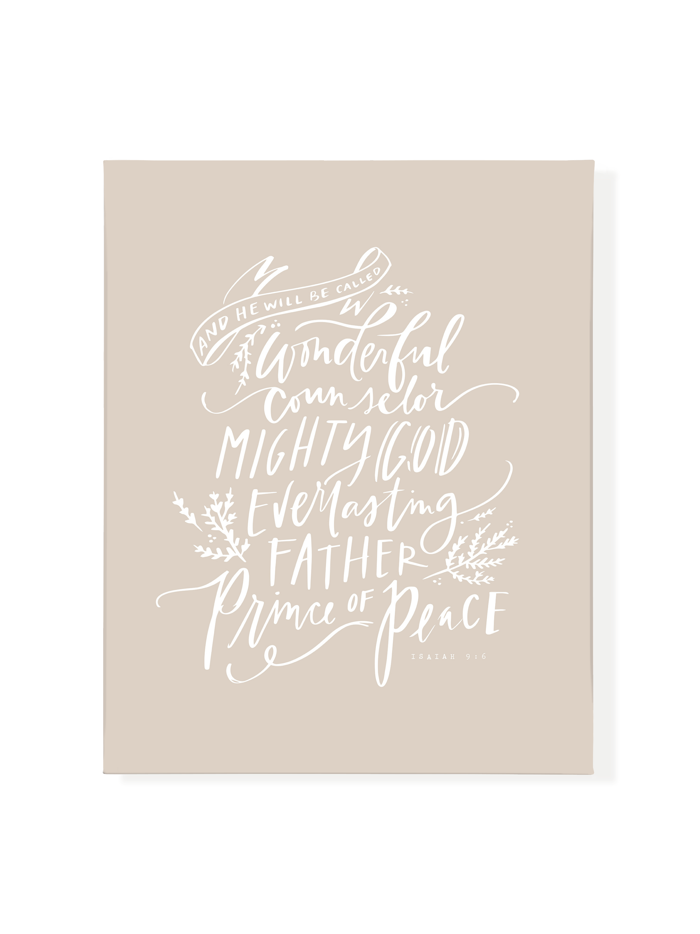 Wonderful Counselor | Putty | Canvas