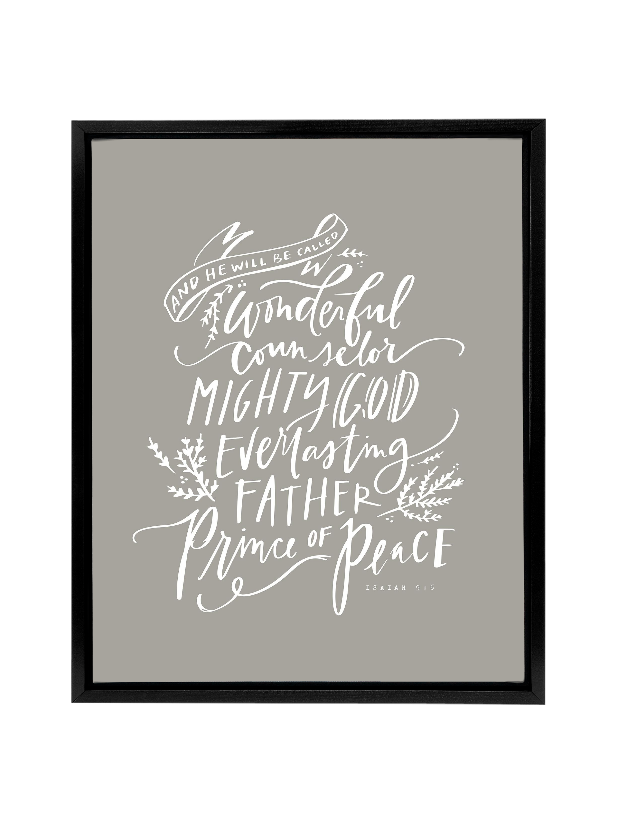 Wonderful Counselor | Warm Grey | Canvas