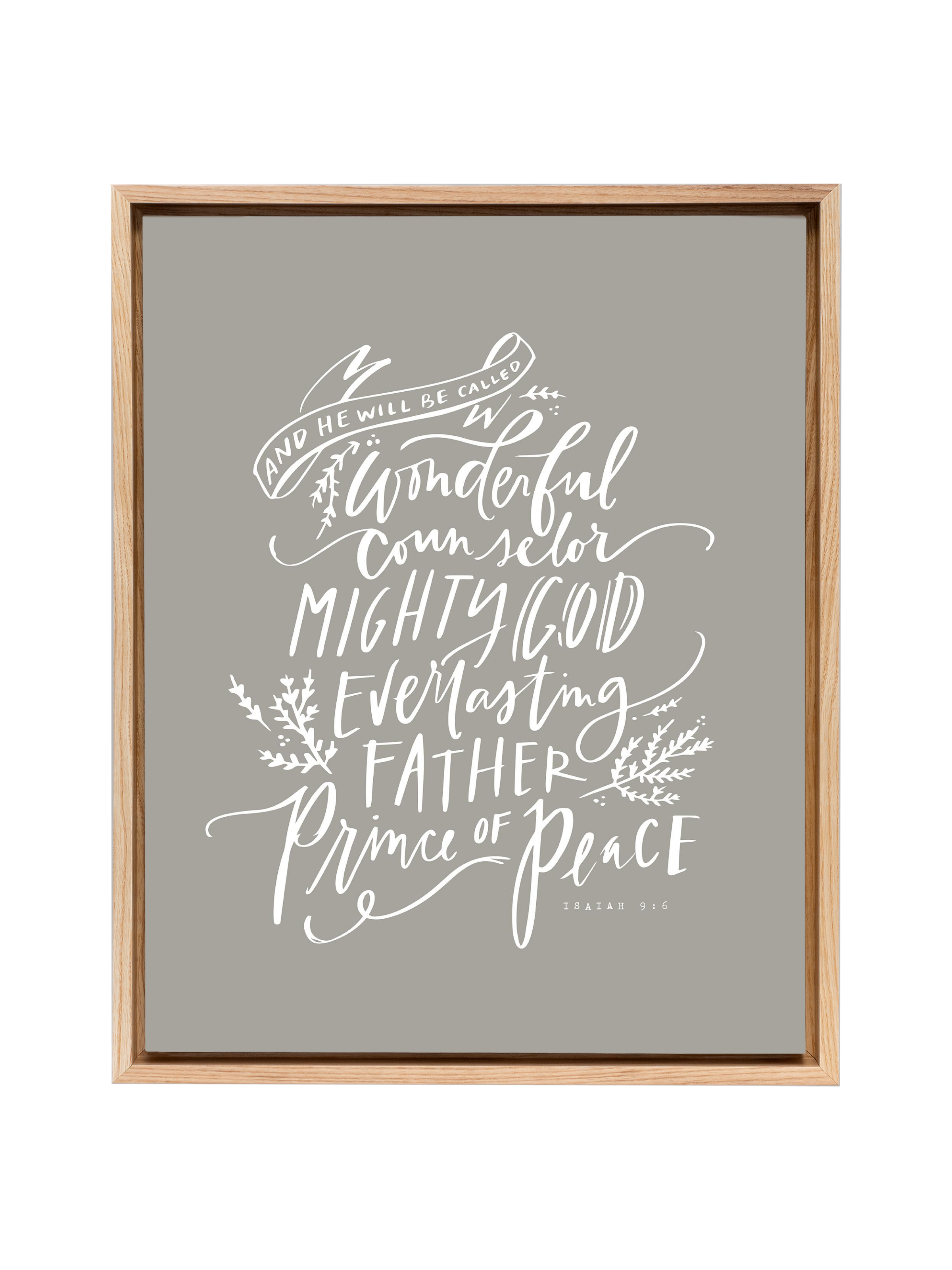 Wonderful Counselor | Warm Grey | Canvas