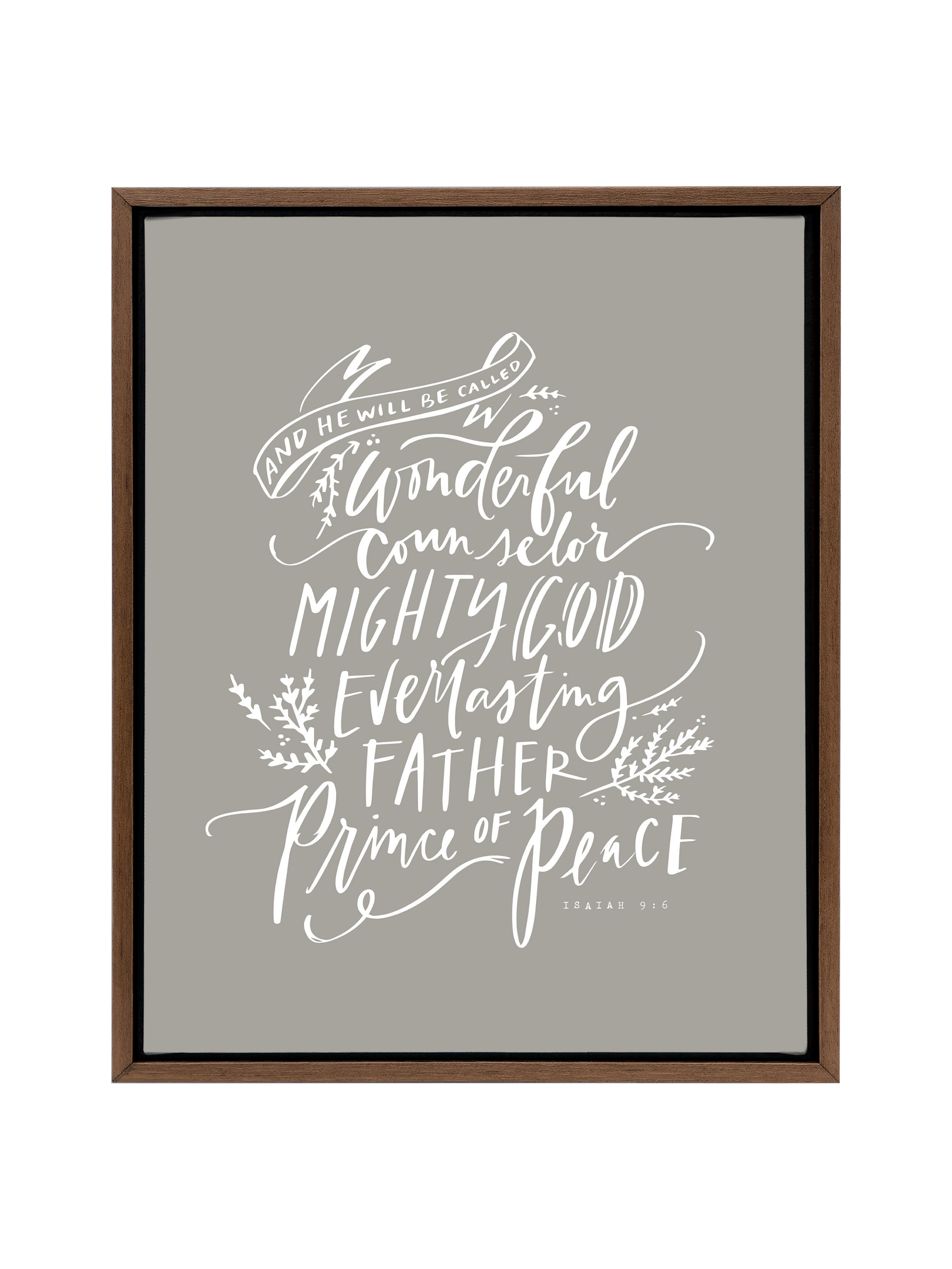 Wonderful Counselor | Warm Grey | Canvas