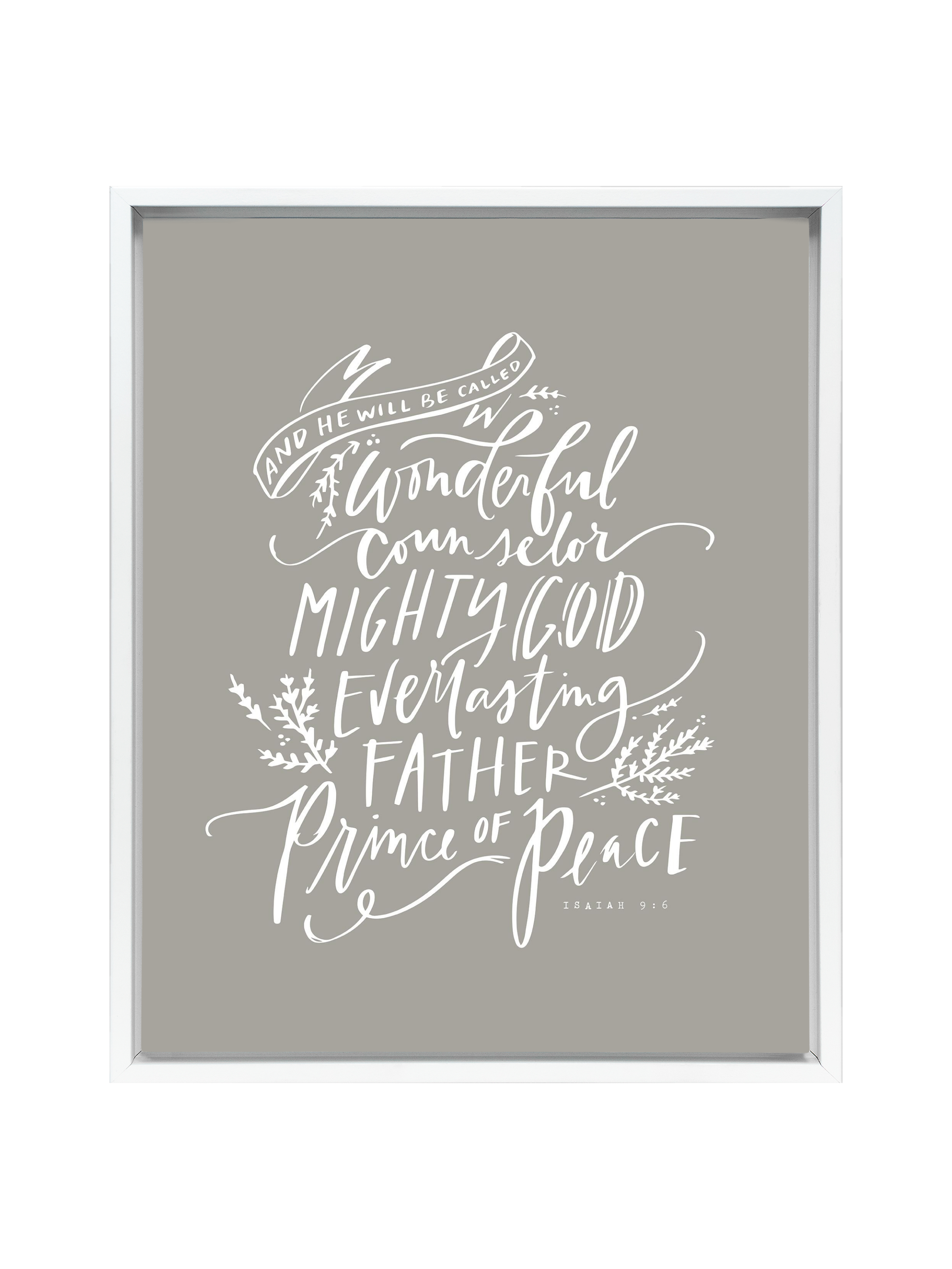 Wonderful Counselor | Warm Grey | Canvas