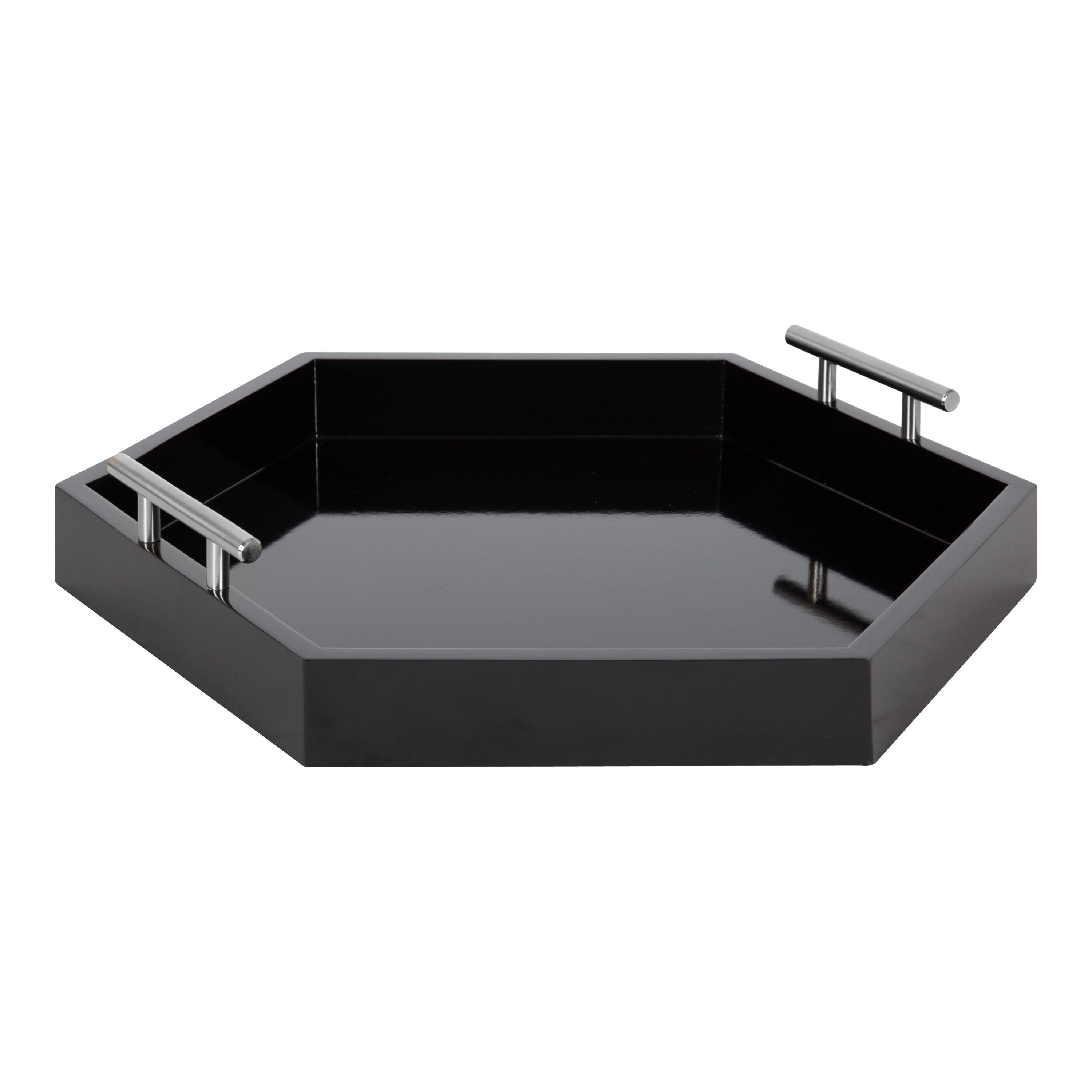 Lipton Hexagon Decorative Tray with Metal Handles