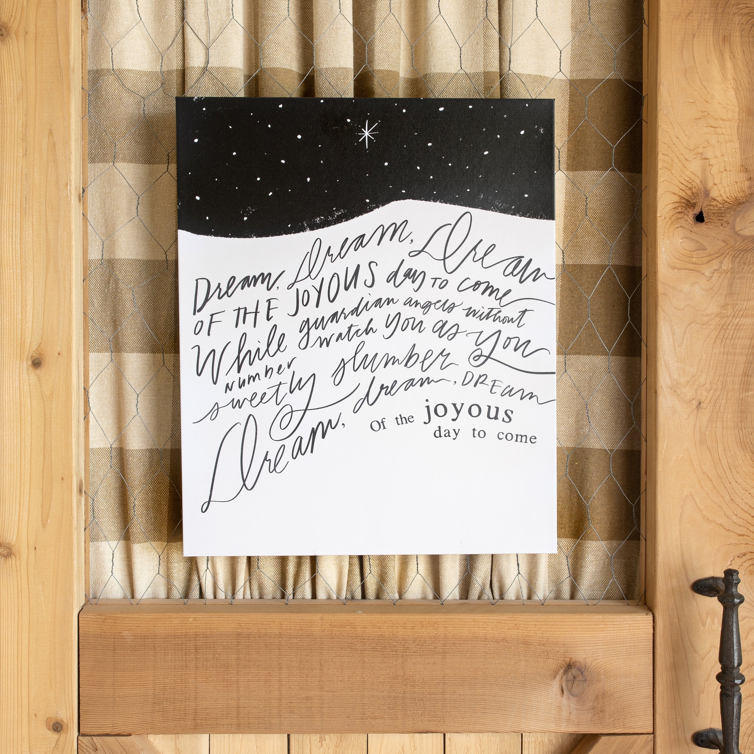 Dream Dream Dream unframed canvas, size 16 x 20