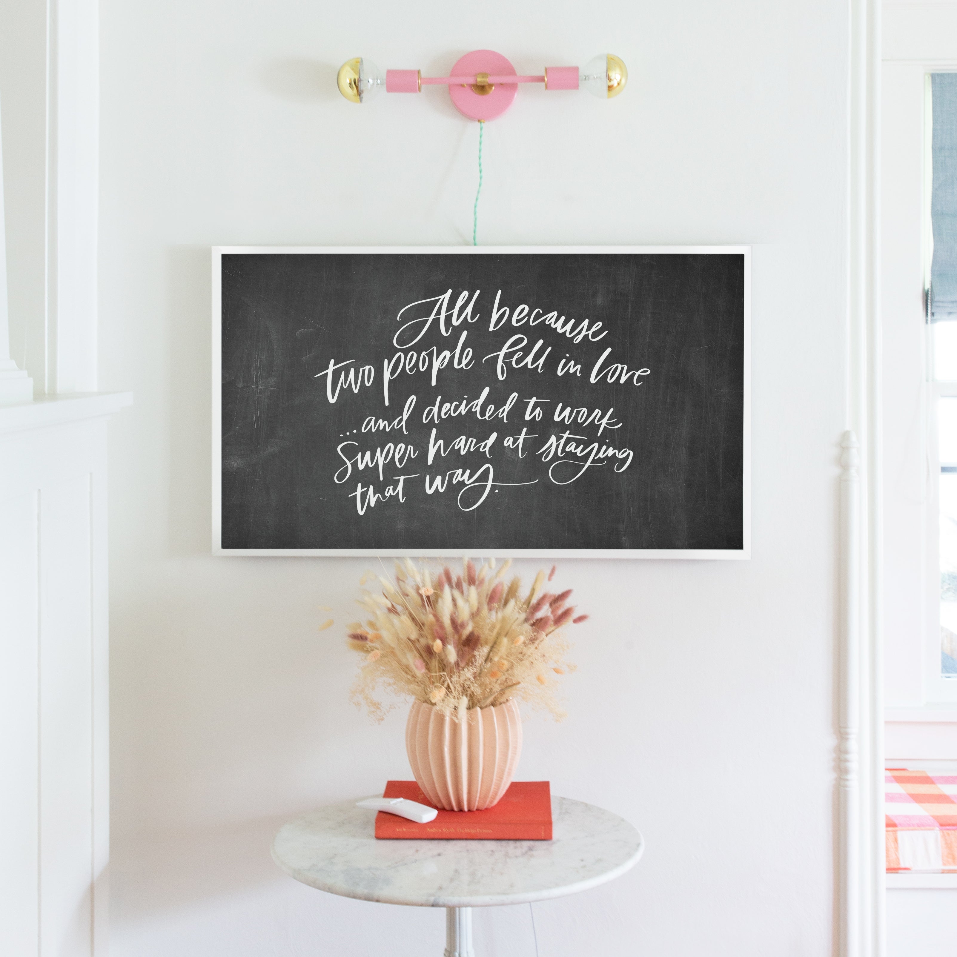 All Because Two People in Blackboard | Frame TV Art Design