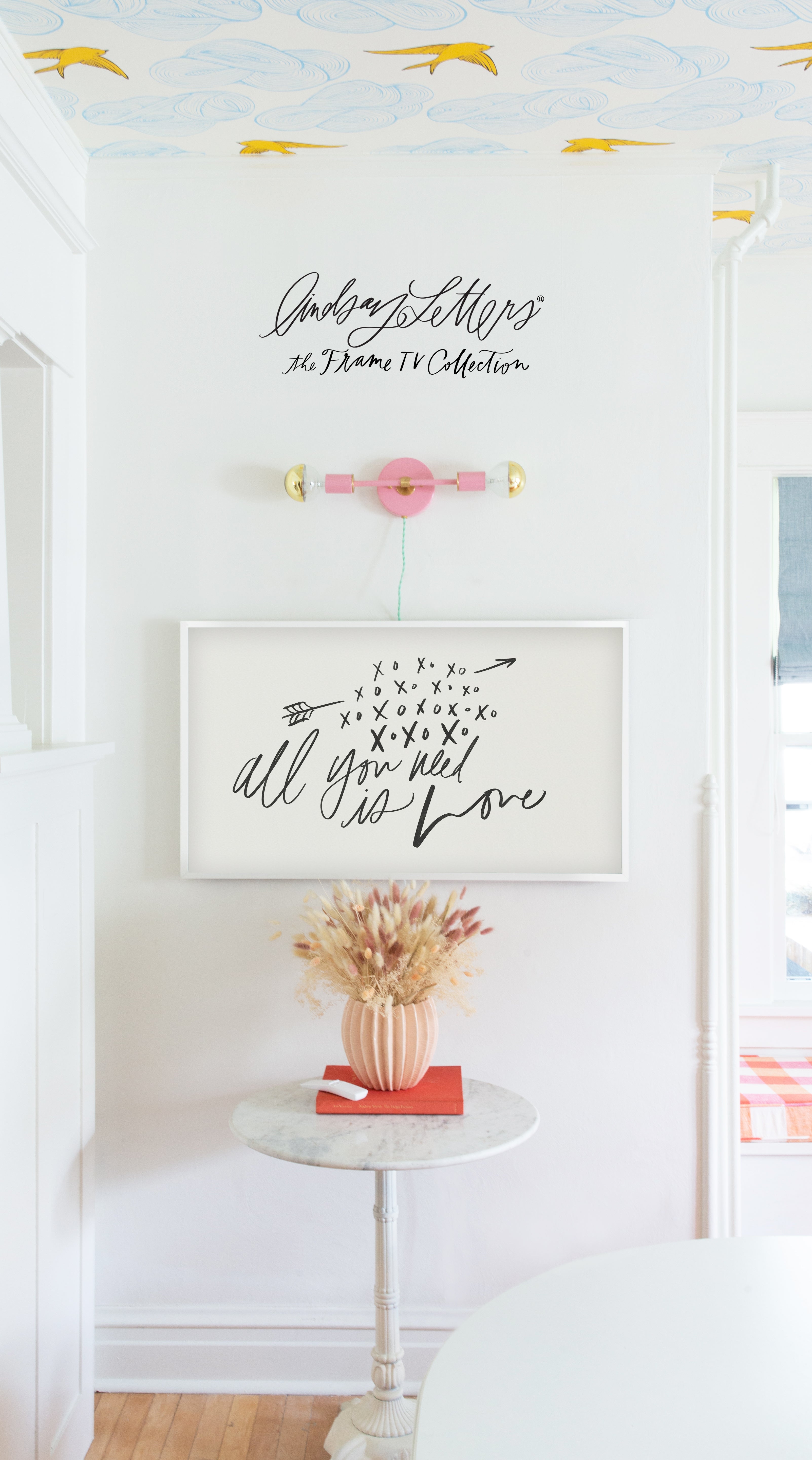 All You Need Is Love in Alabaster | Lindsay Letters Frame TV Collection