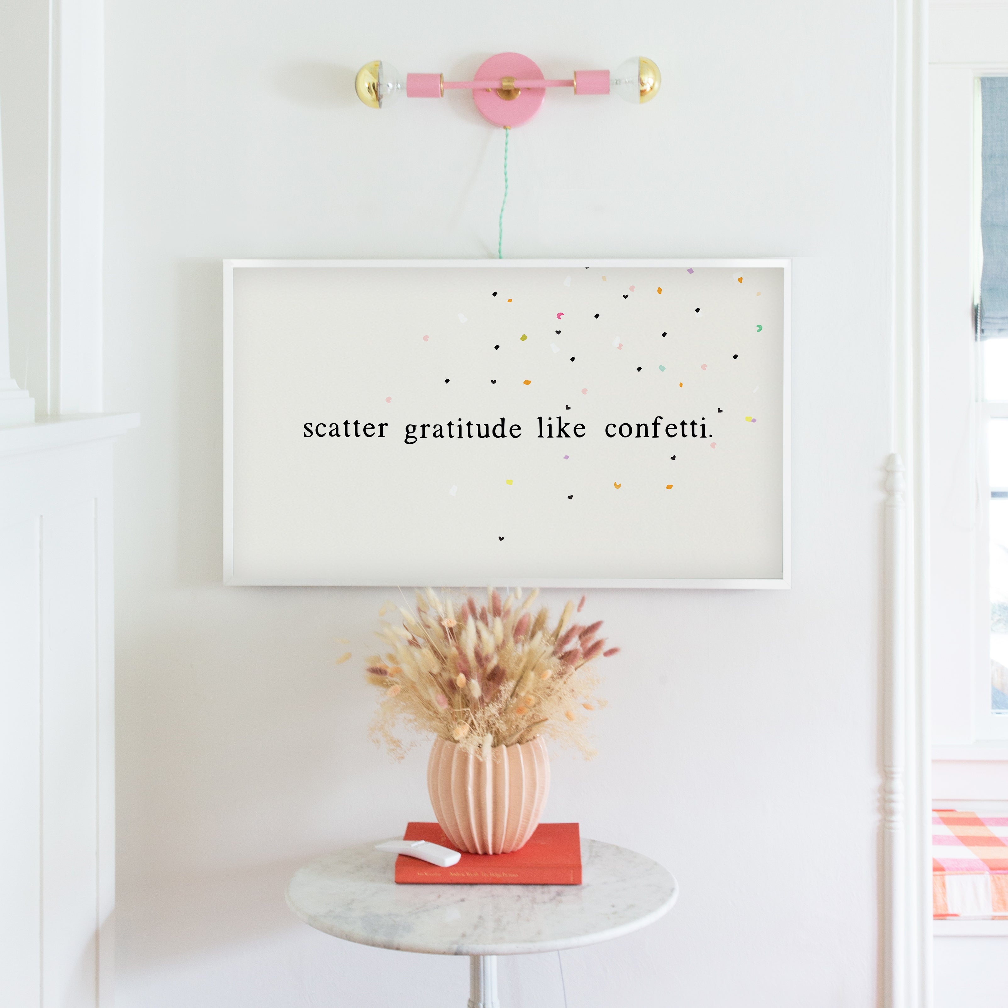 Fall Bundle: Gratitude Confetti in Alabaster | Frame TV Art Design