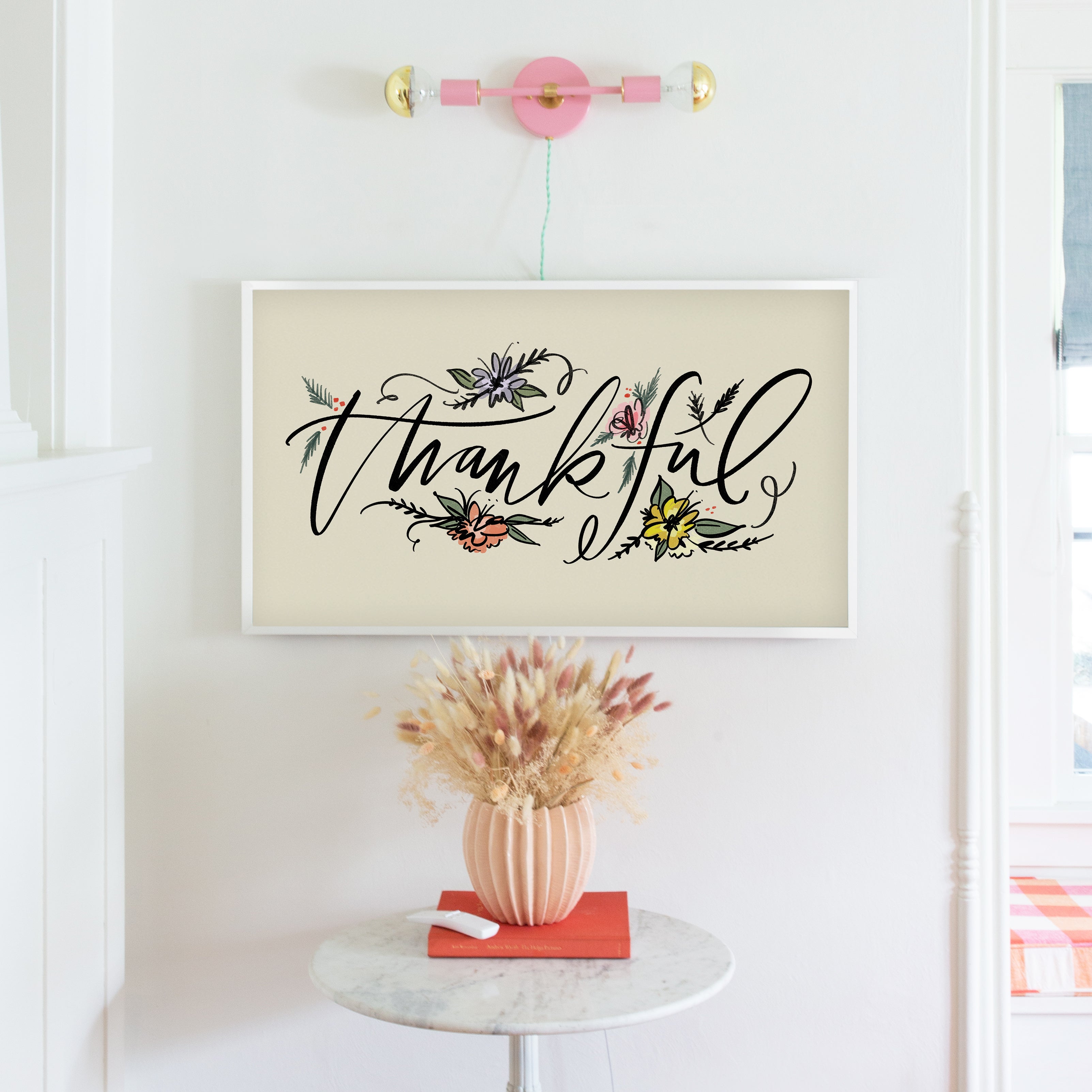 Fall Bundle: Thankful Floral in Sand | Frame TV Art Design