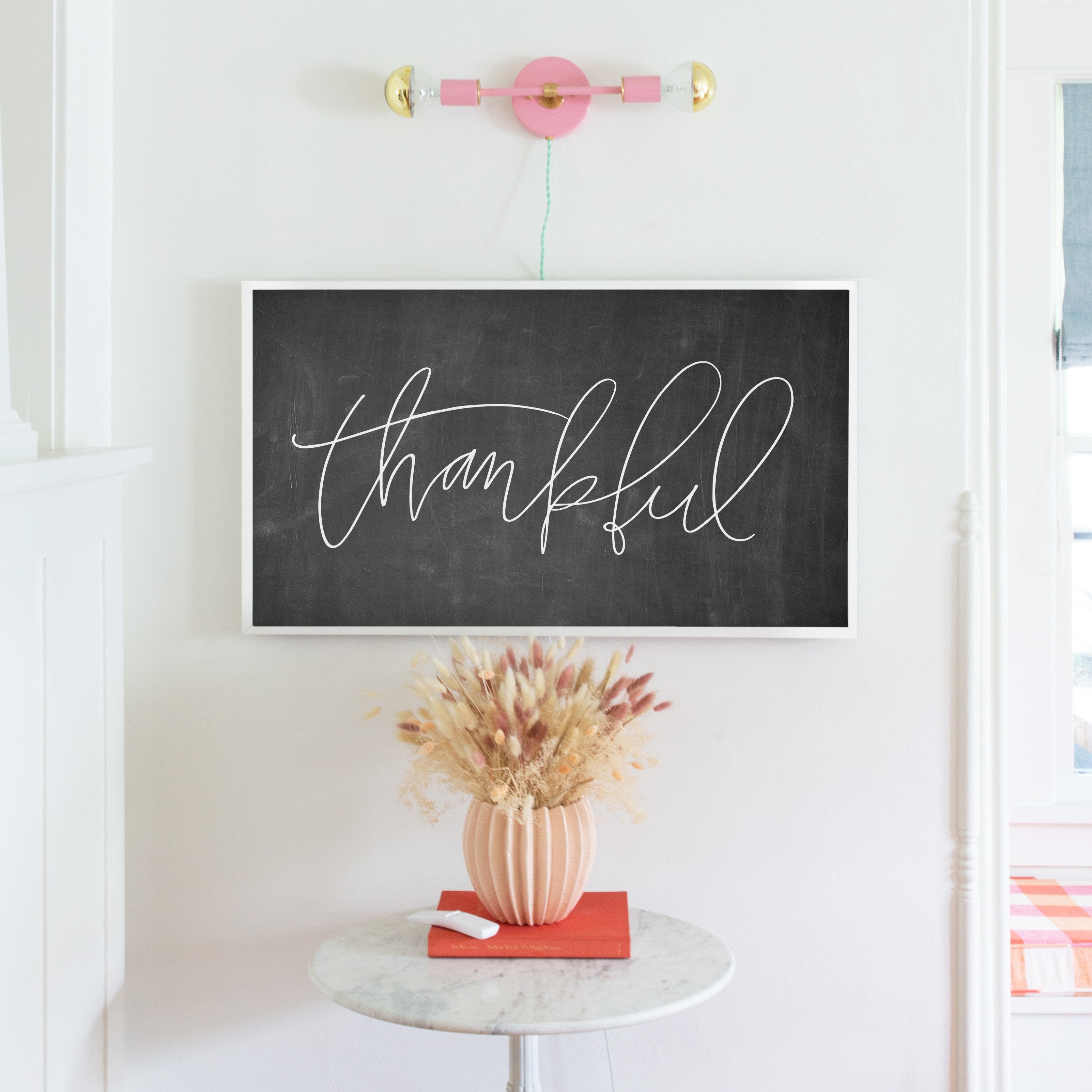 Thankful in Blackboard | Frame TV Art Design
