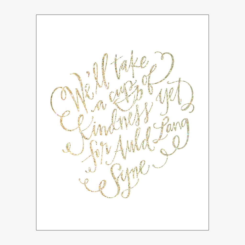 Auld Lang Syne Design in Glitter