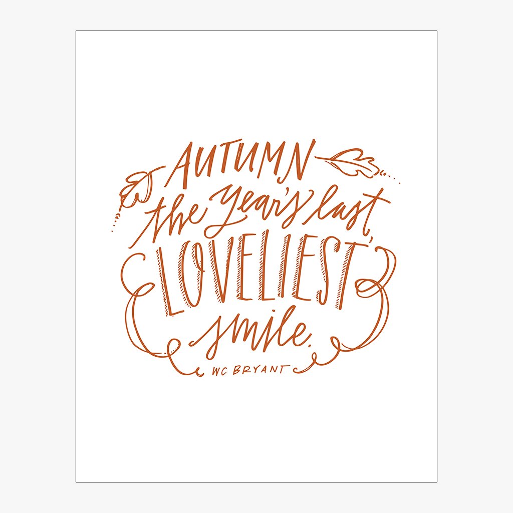 Autumn Is Lovely Design in Pumpkin