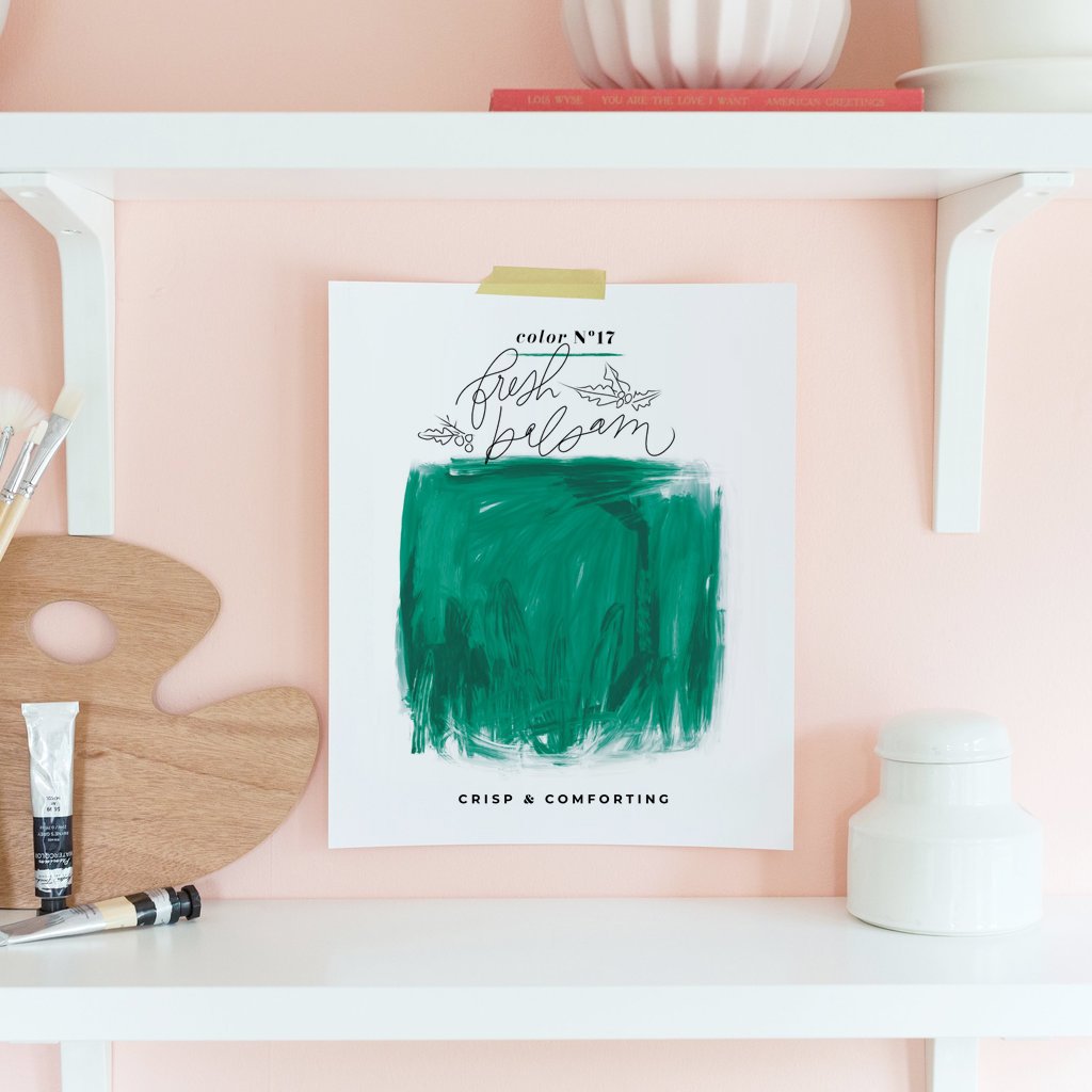Holiday Color Theory: Fresh Balsam Green Art Download