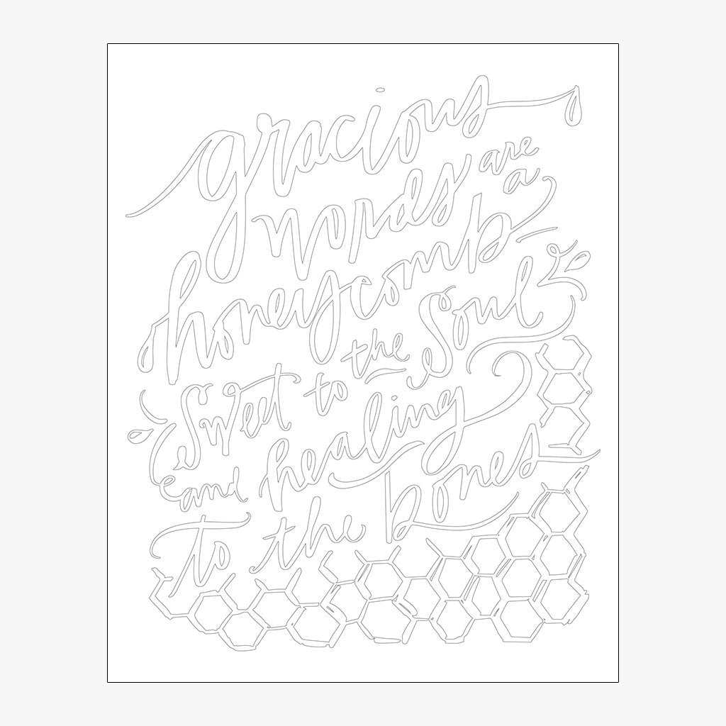 Honeycomb, Coloring Page Download Design